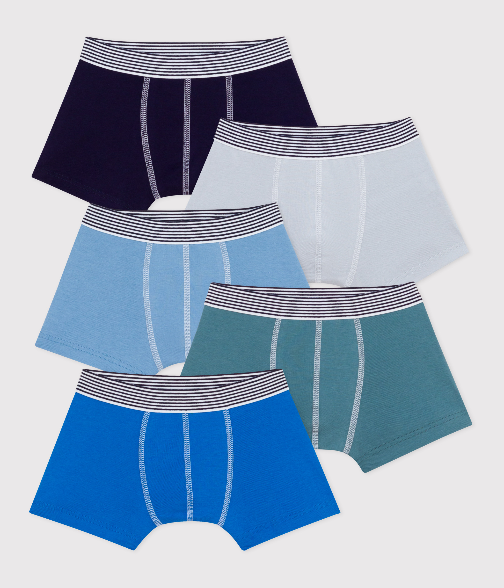 Pack of children's plain cotton boxers