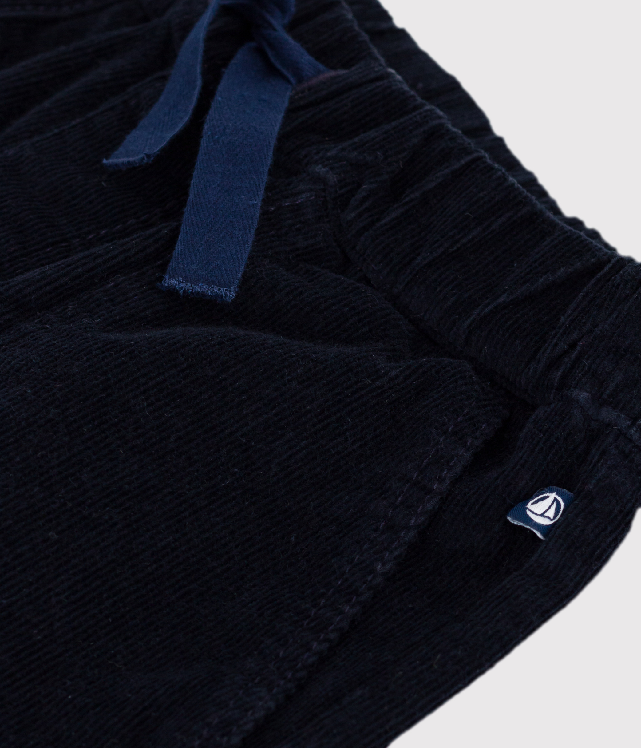 Children's straight plain corduroy trousers