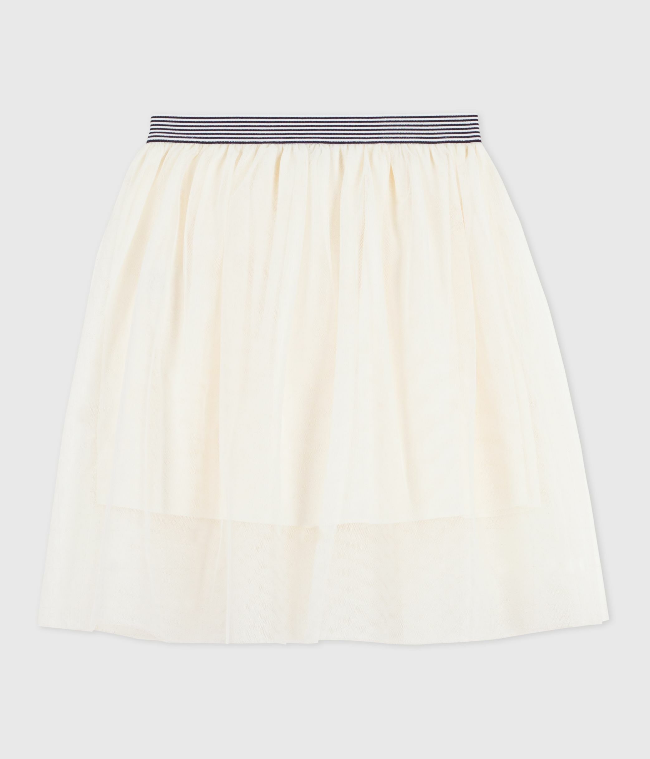 Girls' plain sequinned tulle skirt