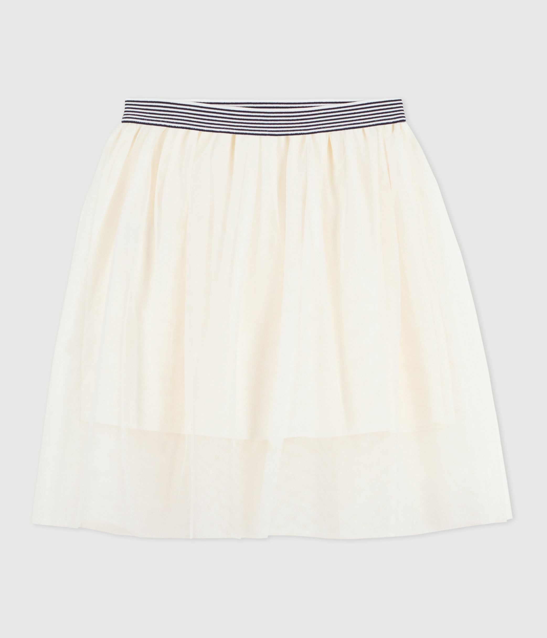 Girls' plain sequinned tulle skirt