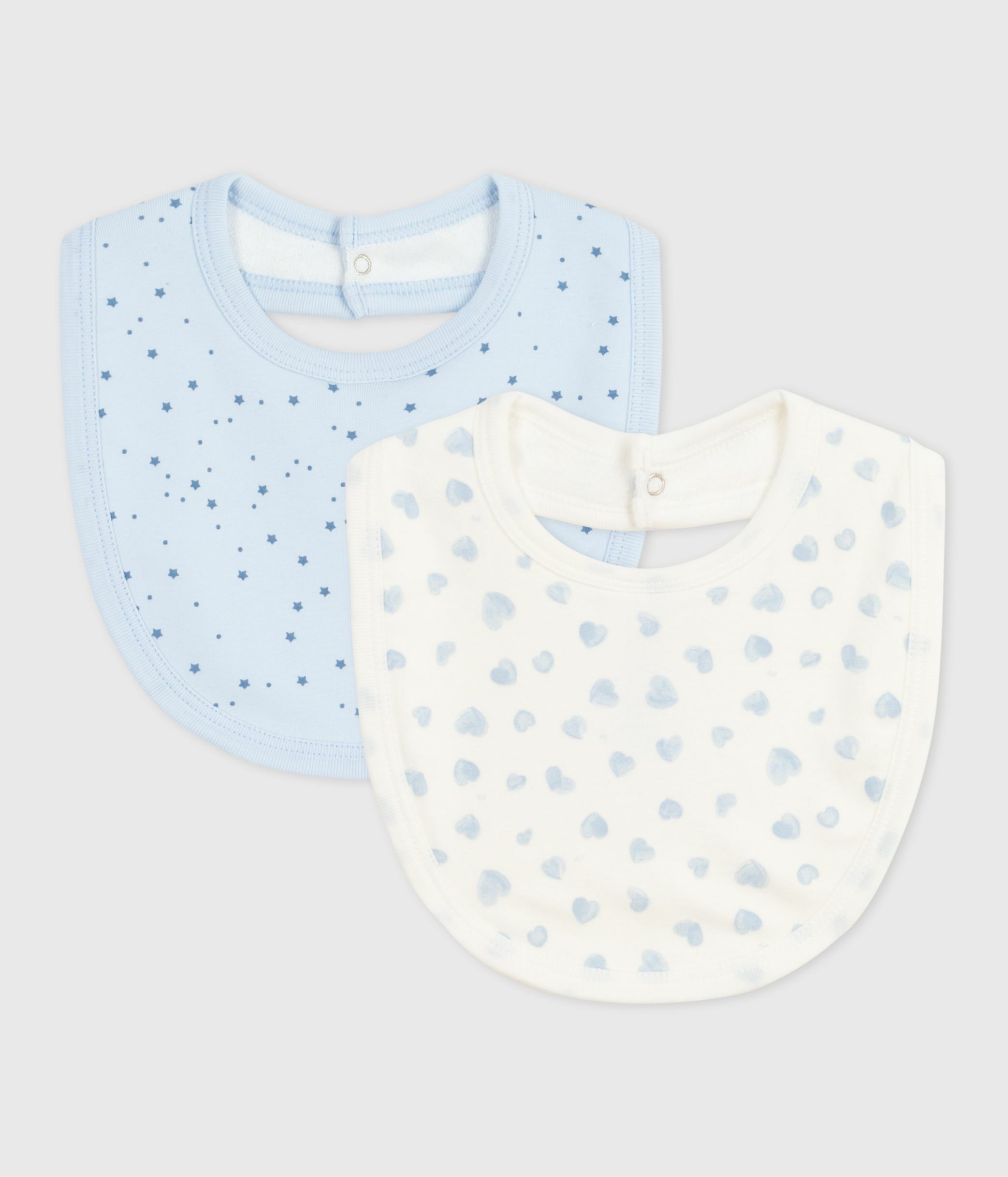 Pack of babies' printed cotton bibs