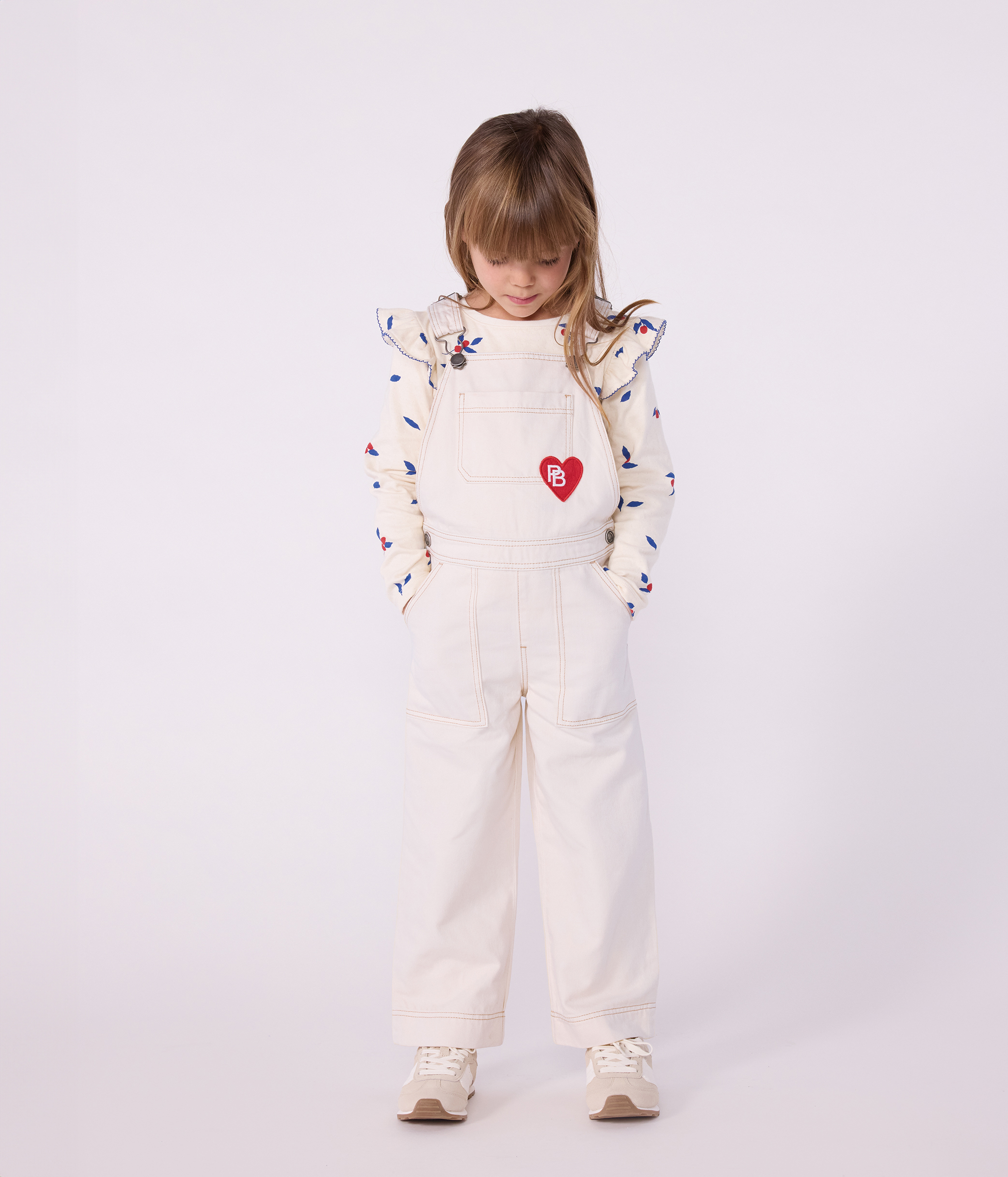 Children's plain denim dungarees