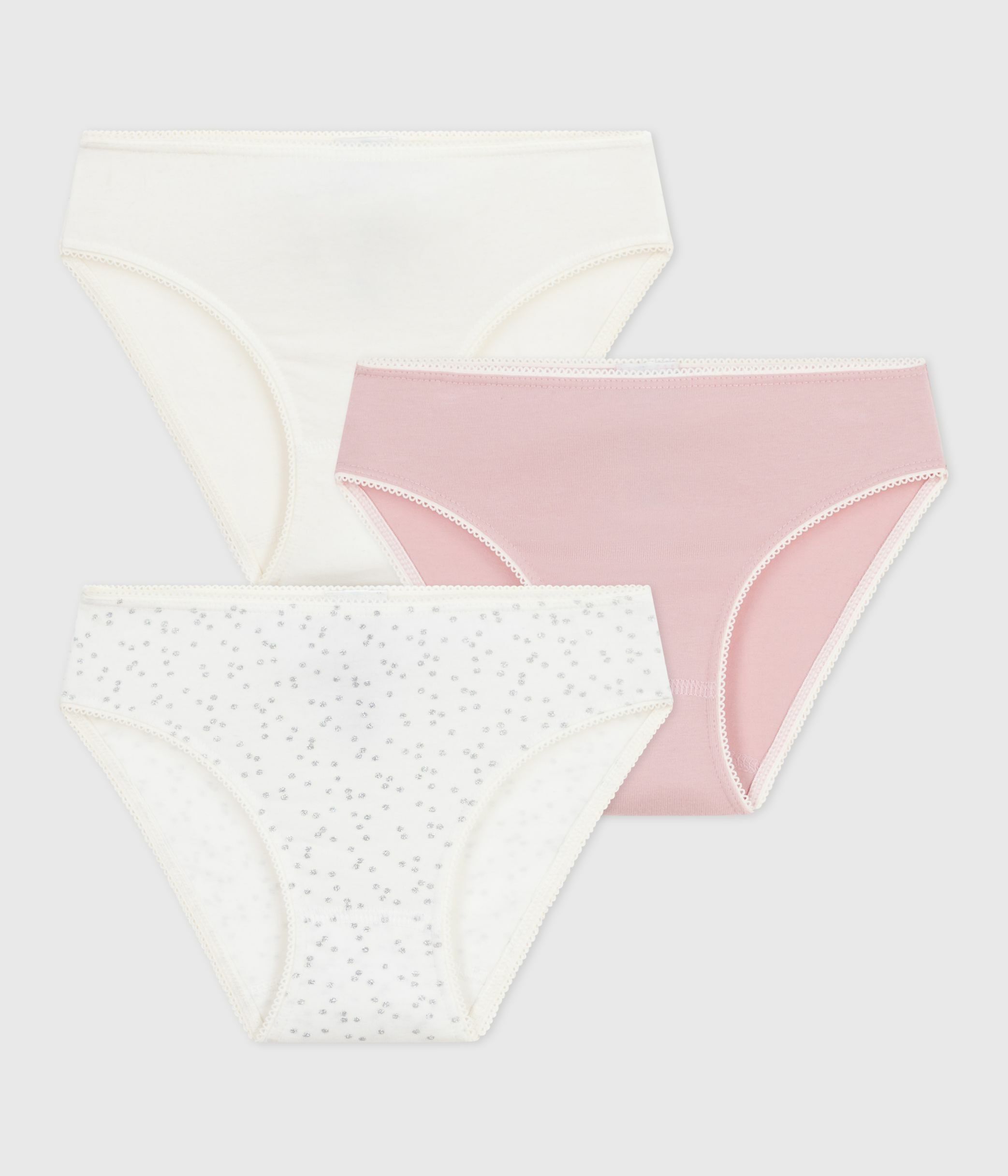Children's cotton and elastane knickers - 3-Pack