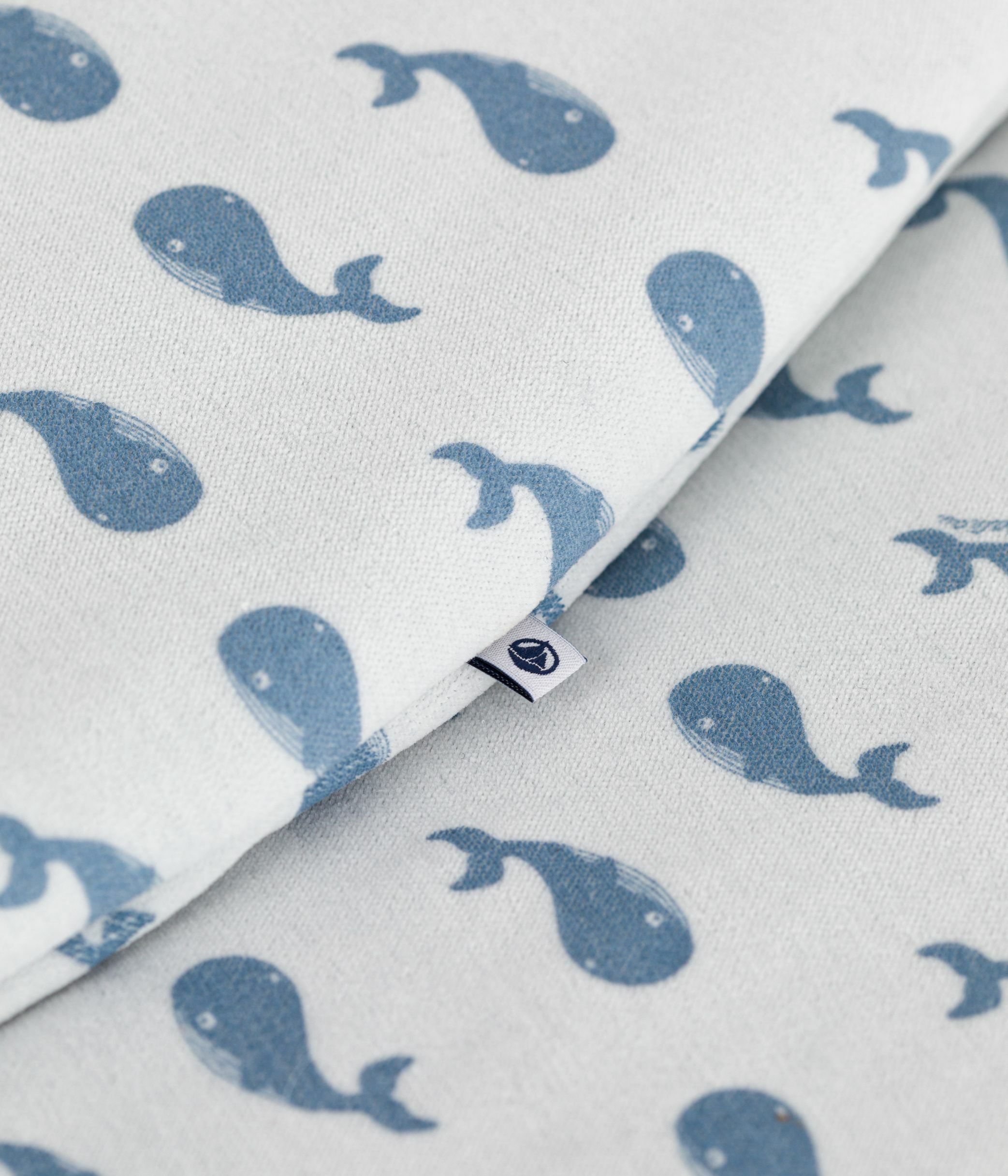 Babies' 3 TOG whale-print velour sleeping bag