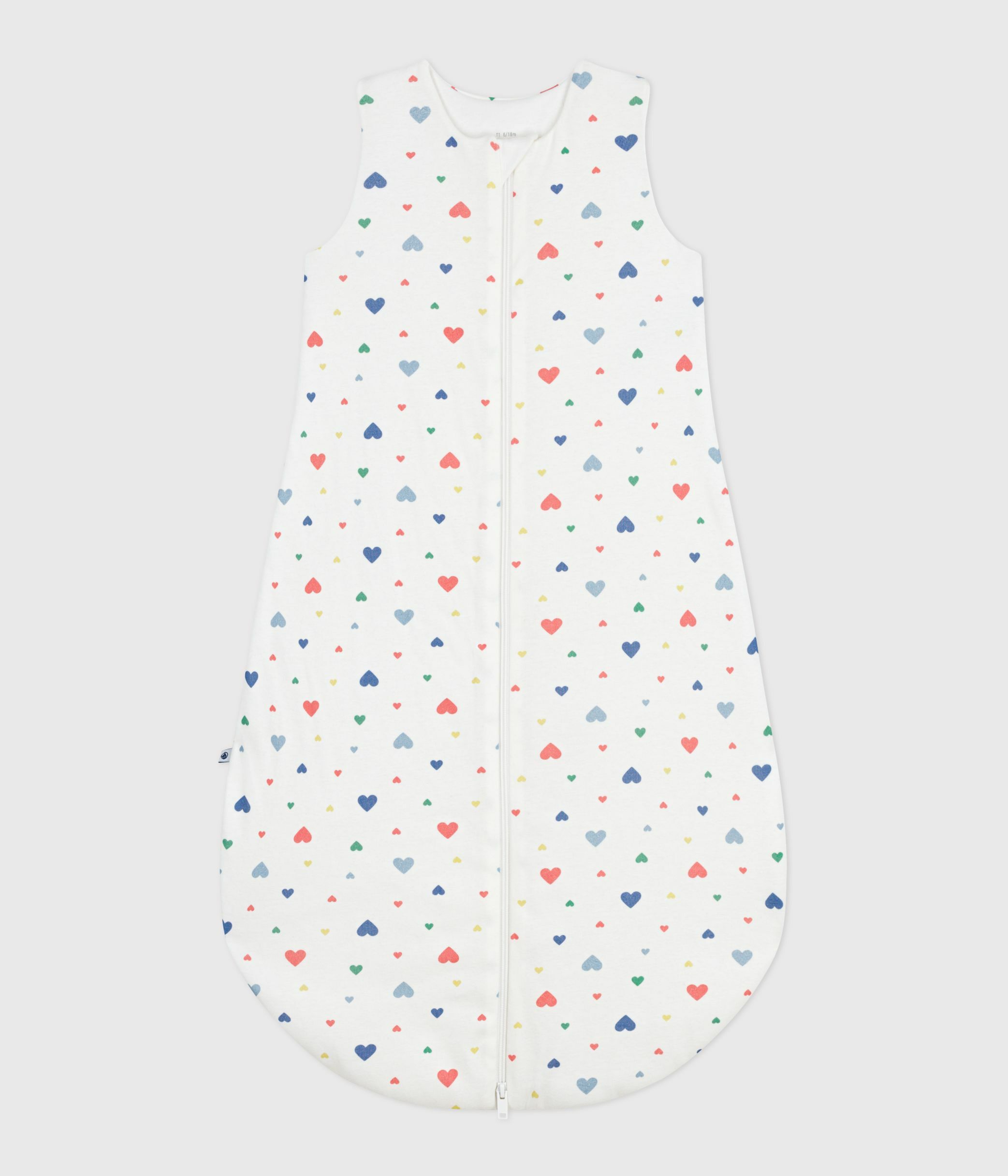 Babies' 2 TOG heart-print cotton sleeping bag