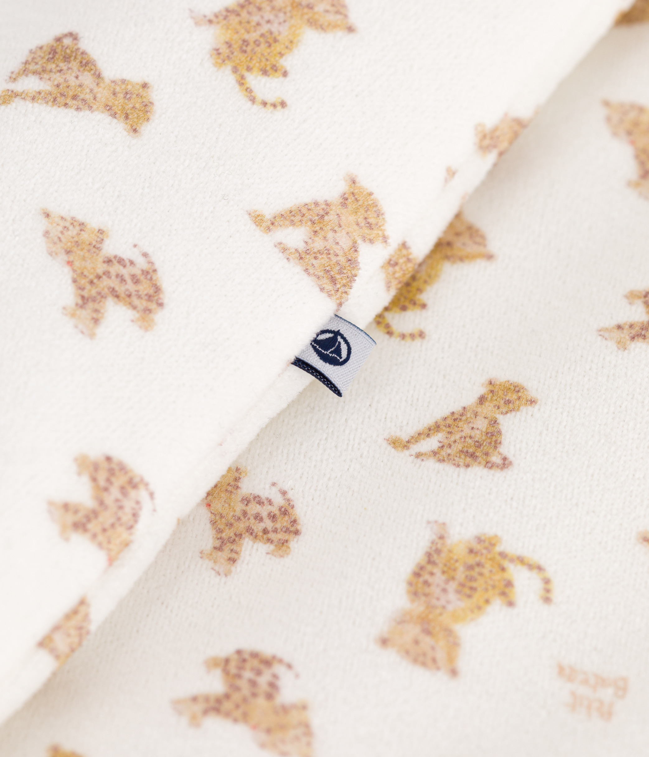 Babies' 3 TOG leopard-print corduroy sleeping bag