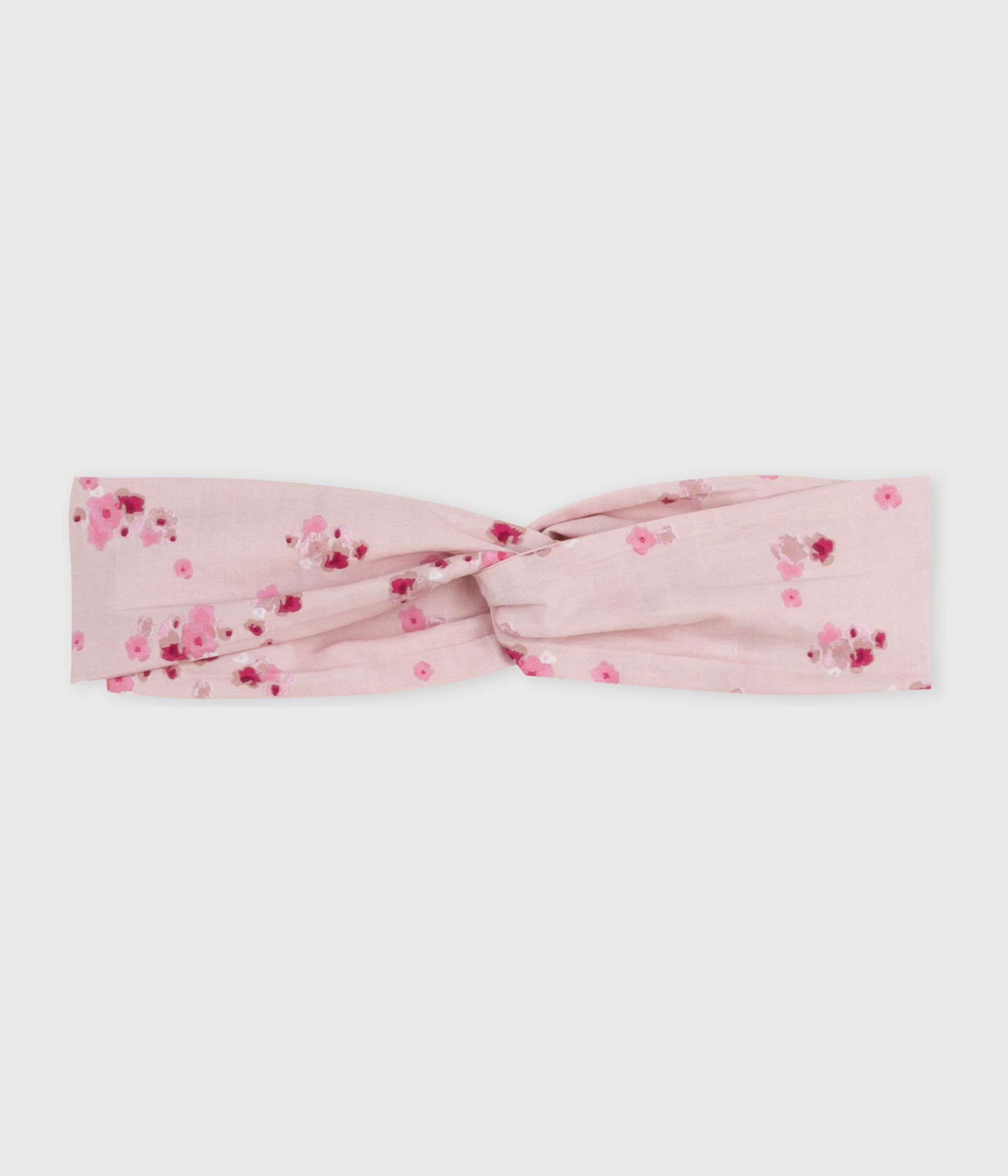 Babies' hairband in floral-print poplin