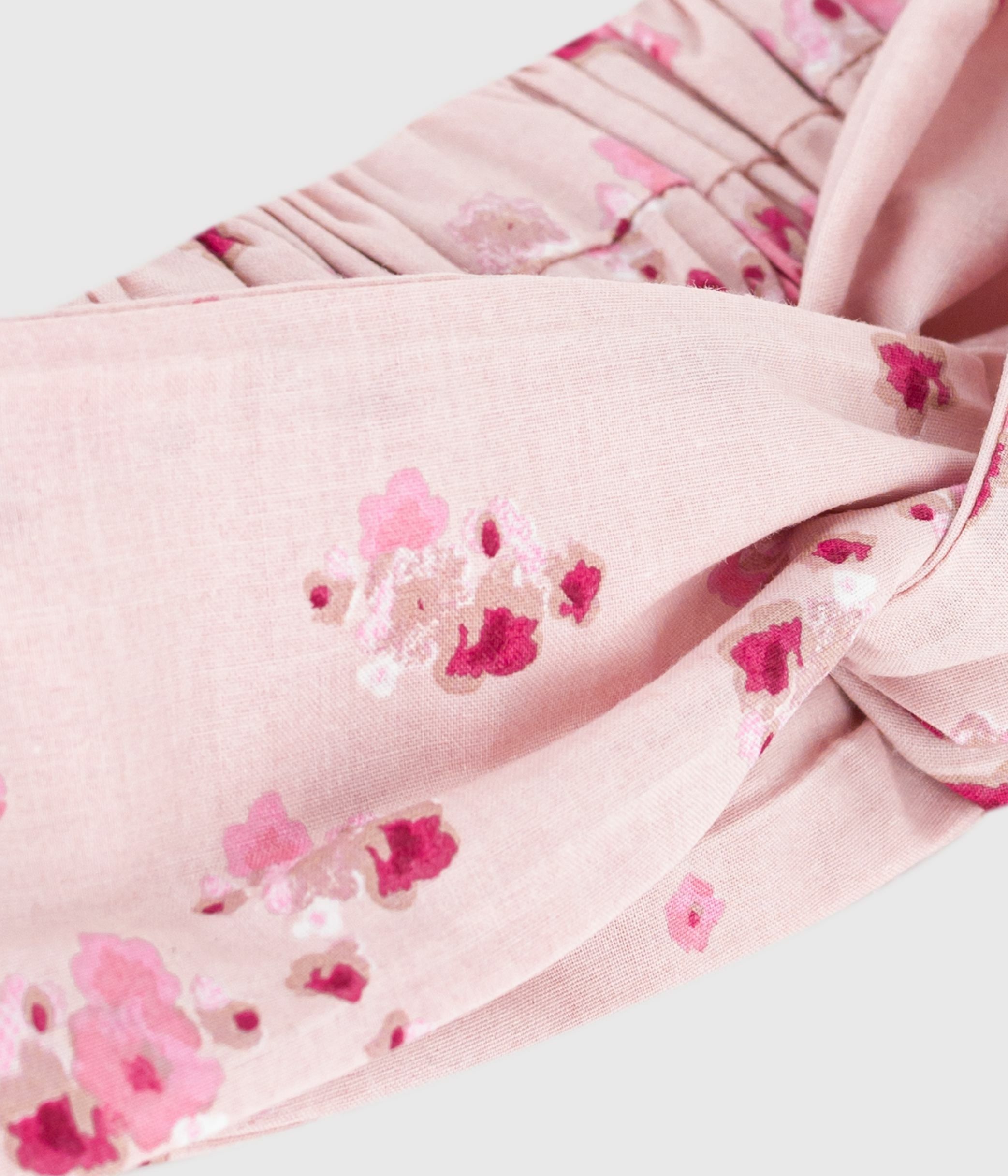 Babies' hairband in floral-print poplin