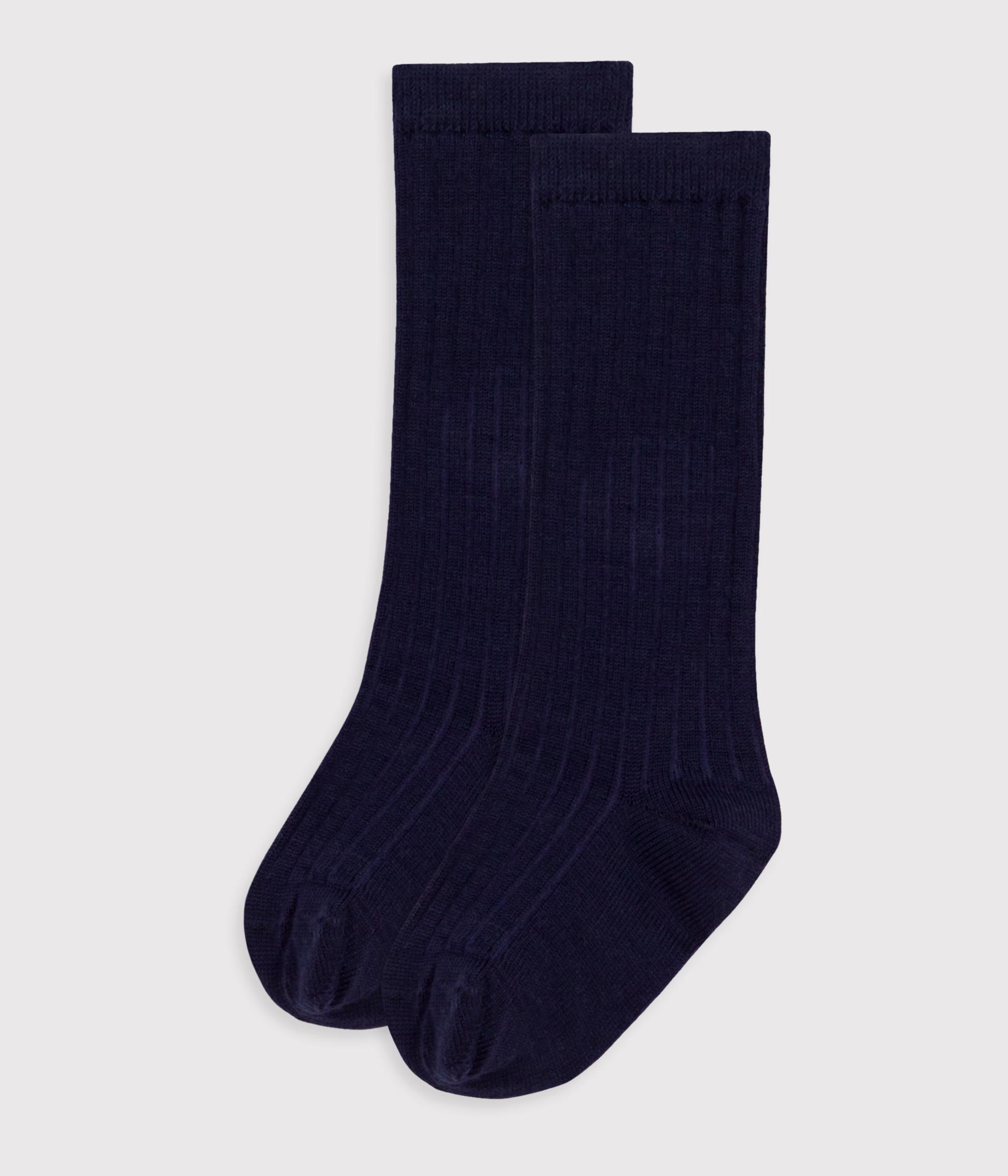 Babies' wool and cotton long socks.