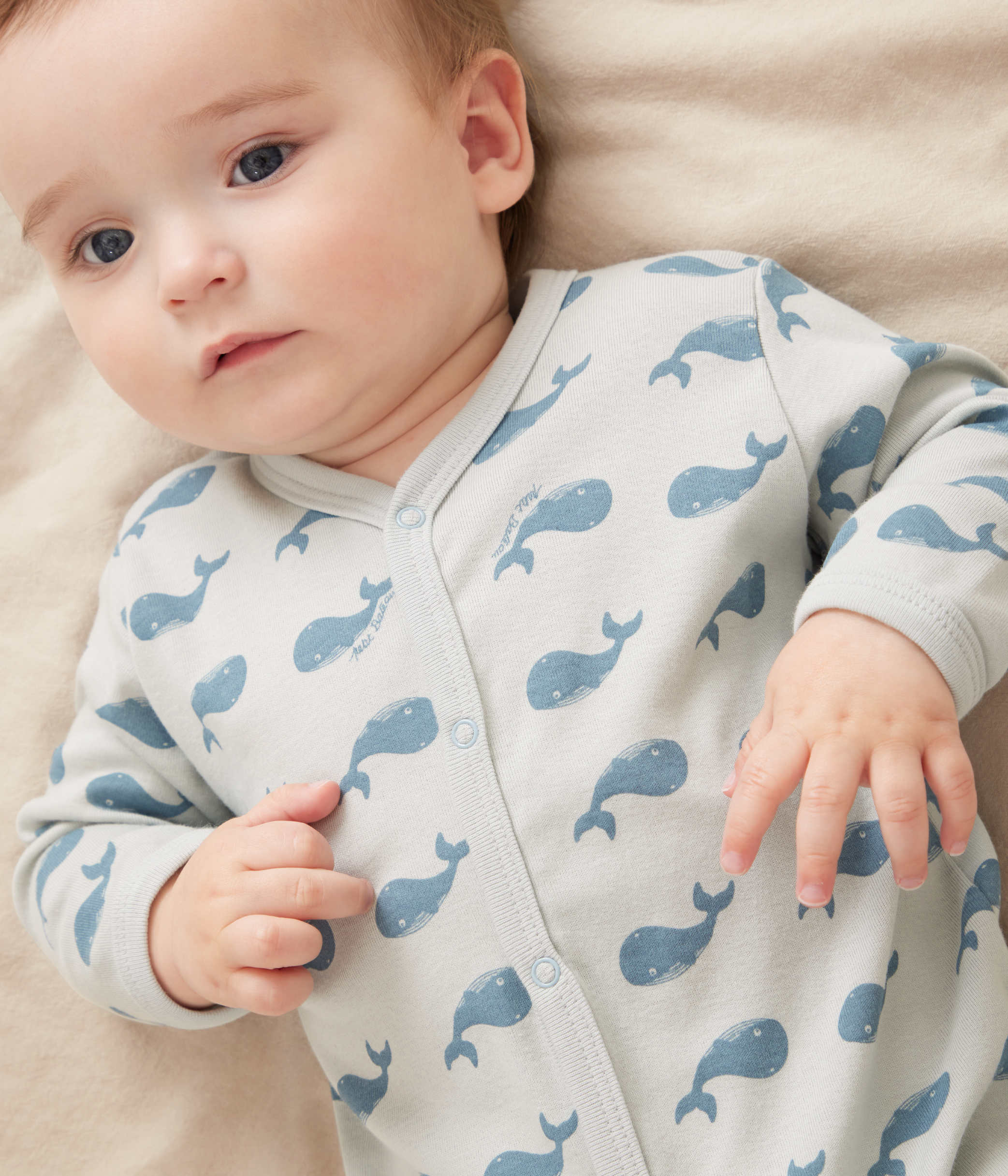 Babies' printed cotton footless pyjama suit