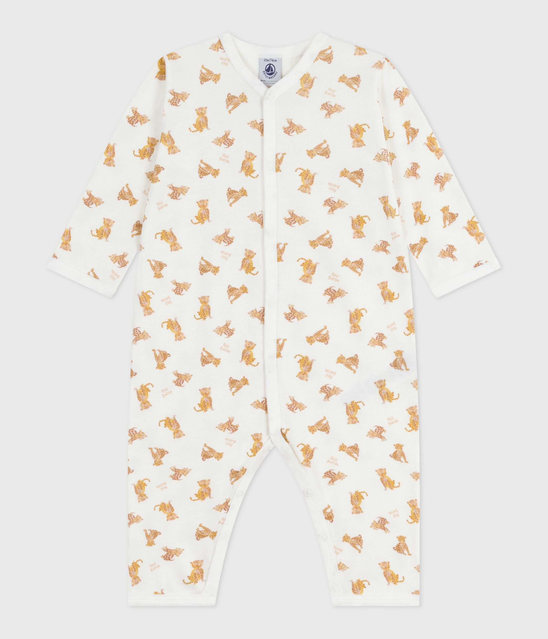 Babies' printed cotton footless pyjama suit