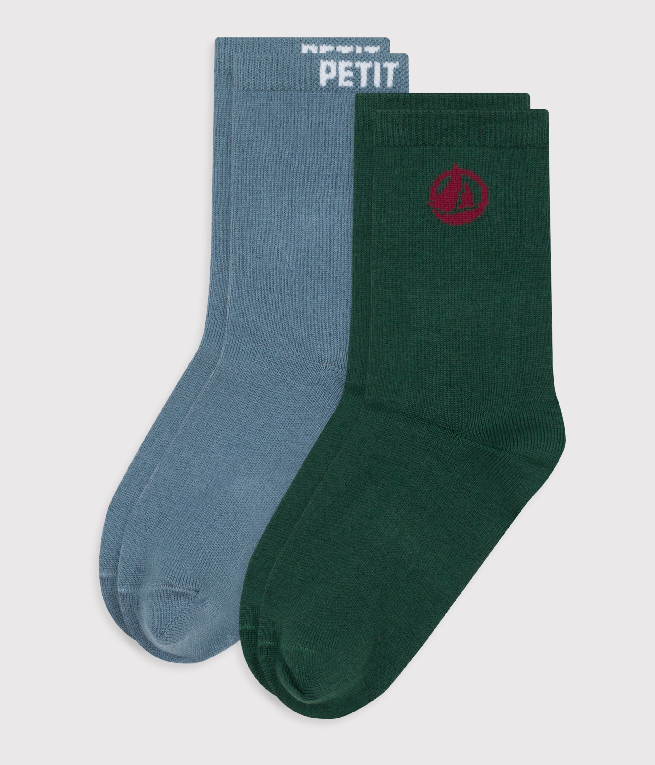 Children's cotton logo socks - 2-pack