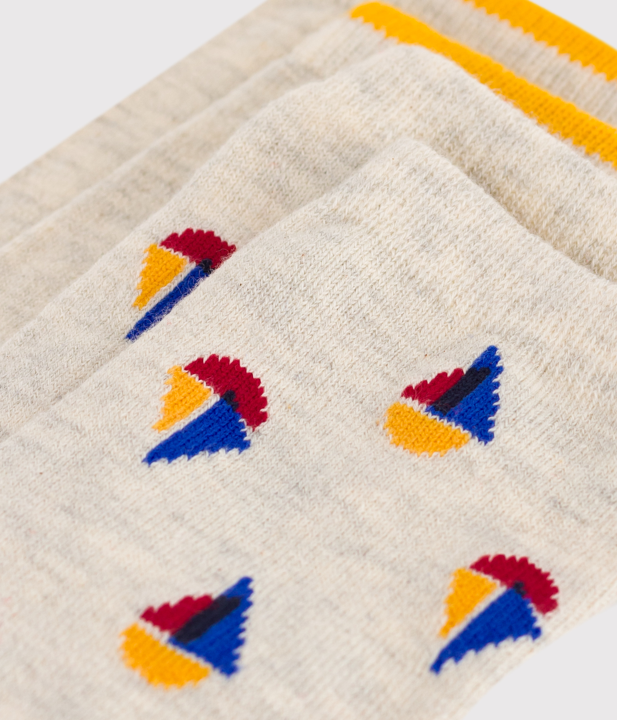 Children's cotton socks printed with boats - 2-Pack