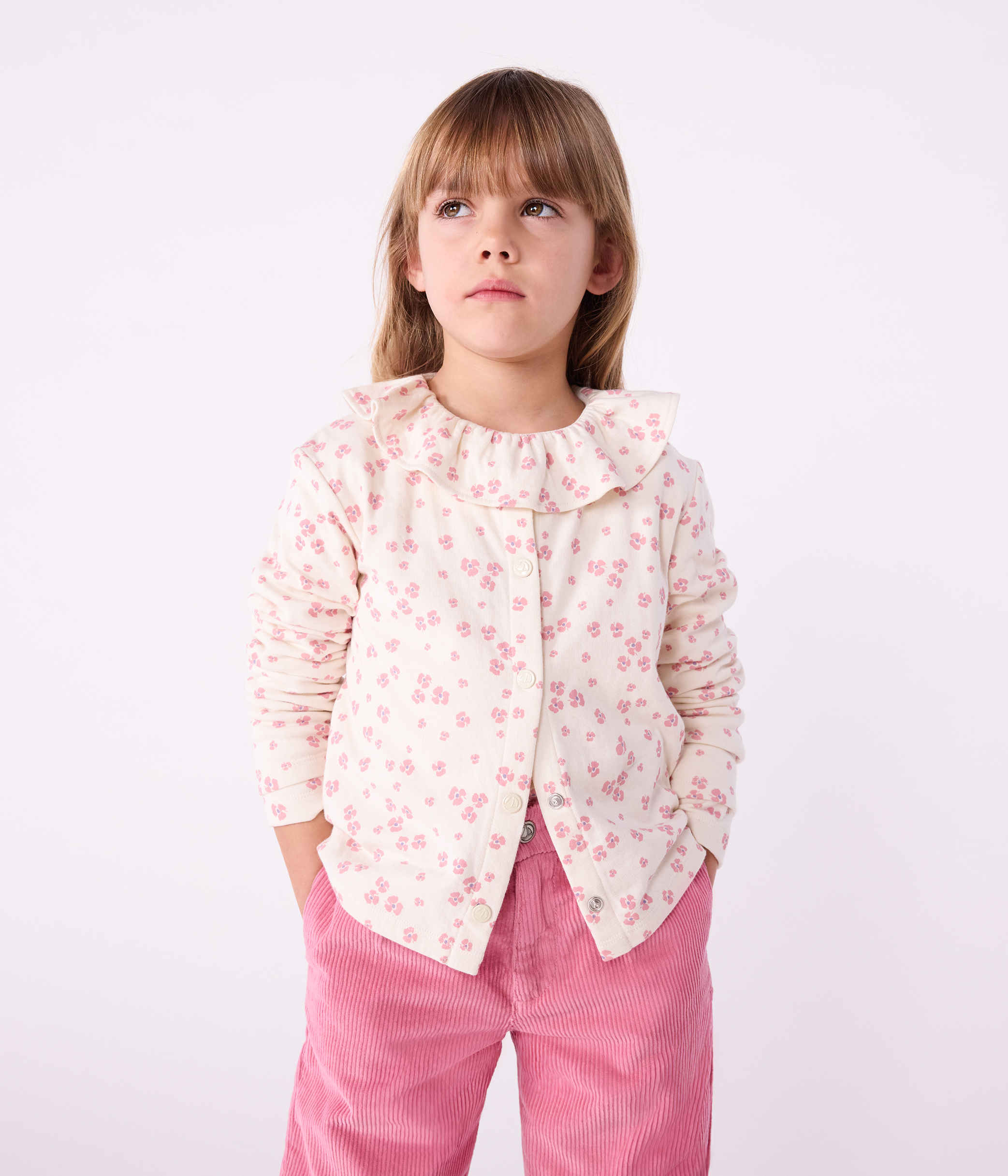 Children's long-sleeved printed cotton T-shirt