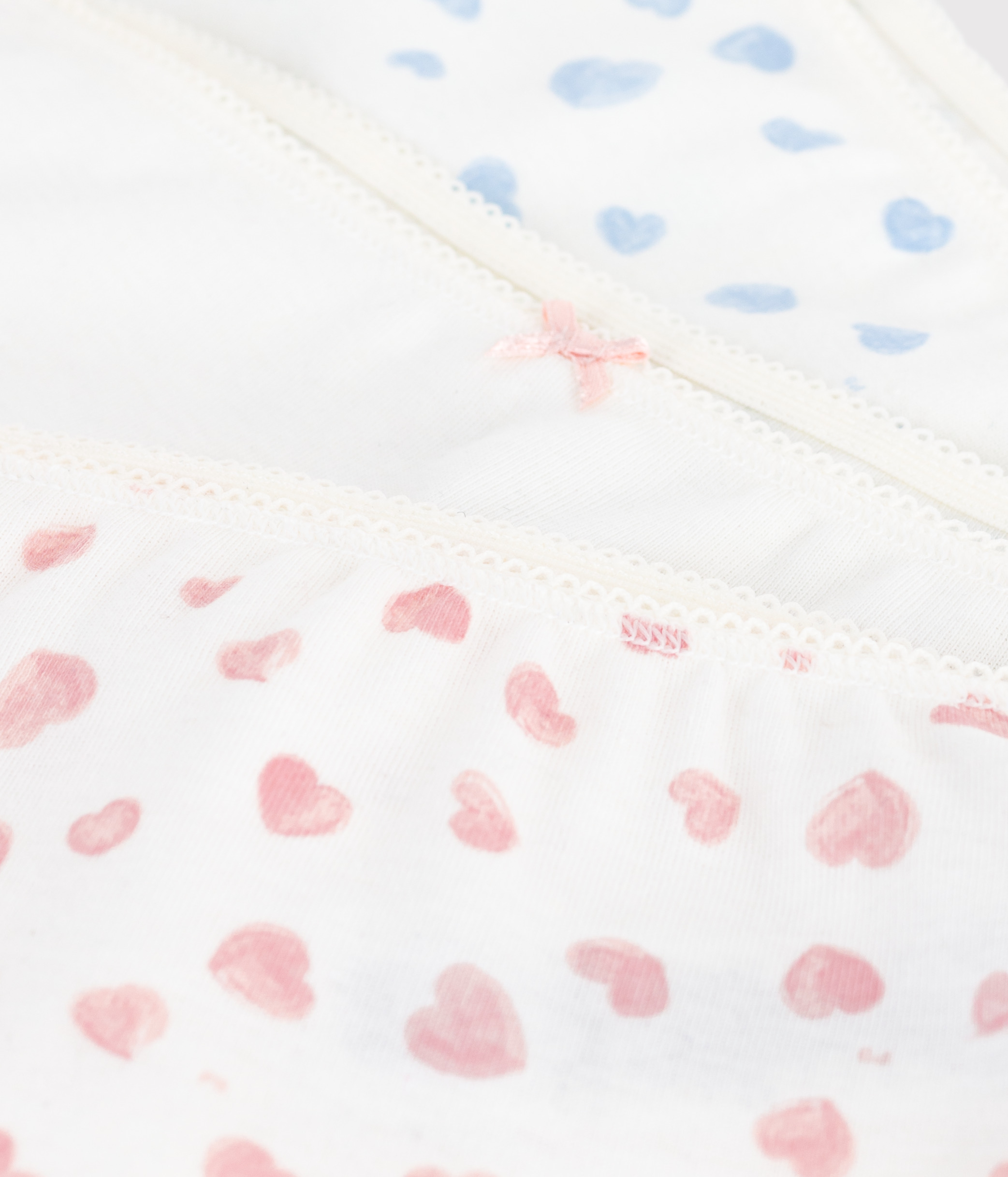 Pack of heart-print cotton shorties for children