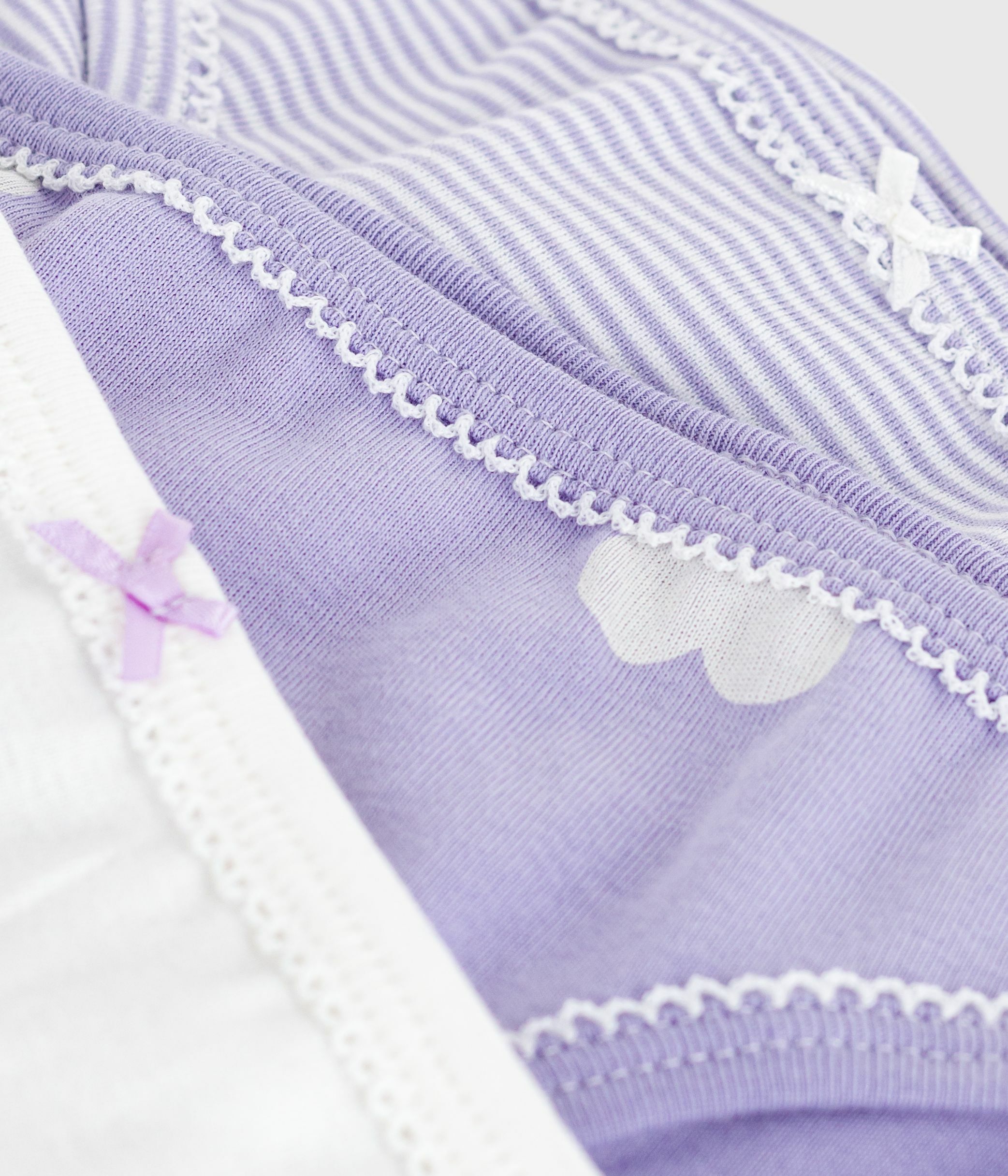 Pack of children's heart-print cotton pants