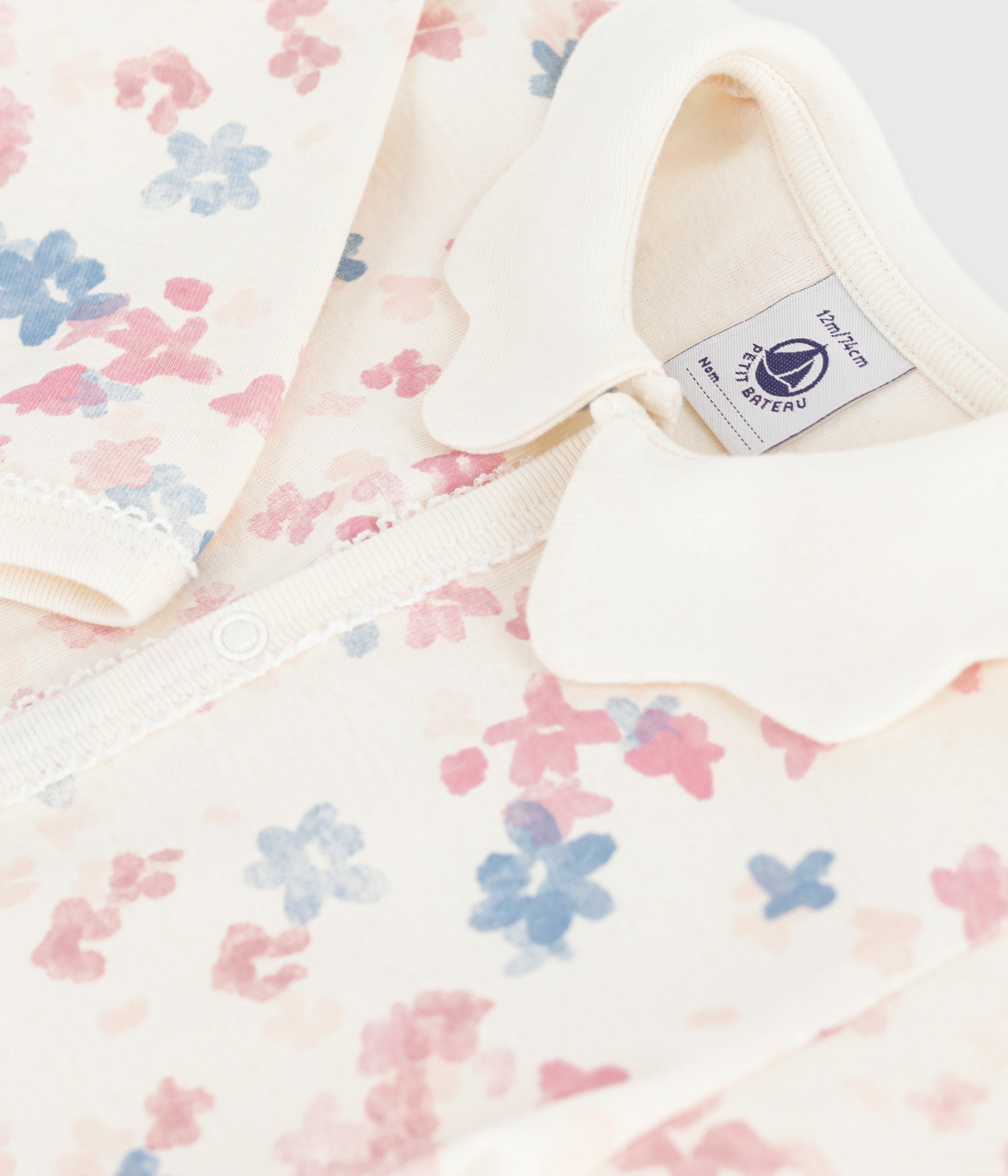 Babies' footless printed cotton pyjama suit