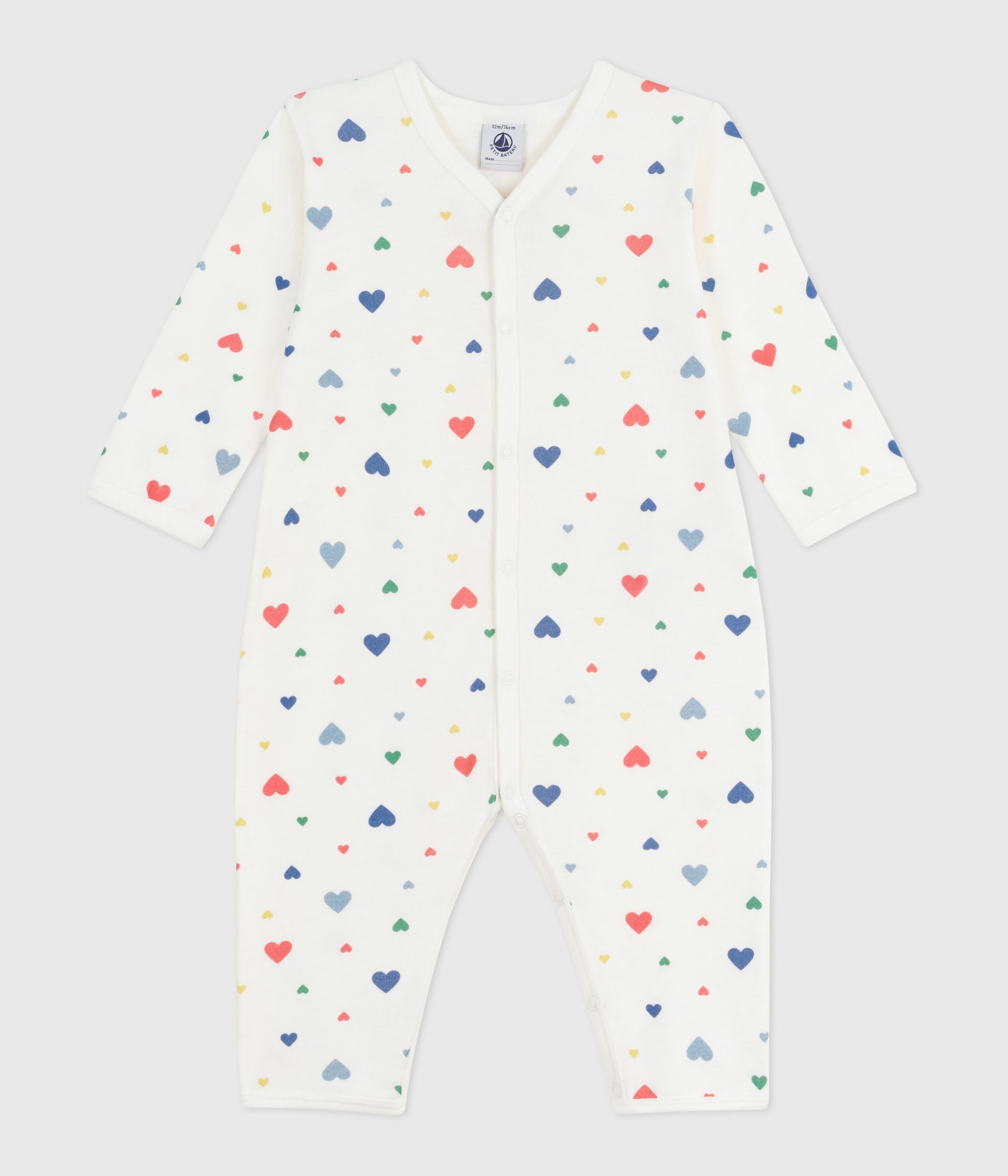 Babies' footless printed cotton pyjama suit