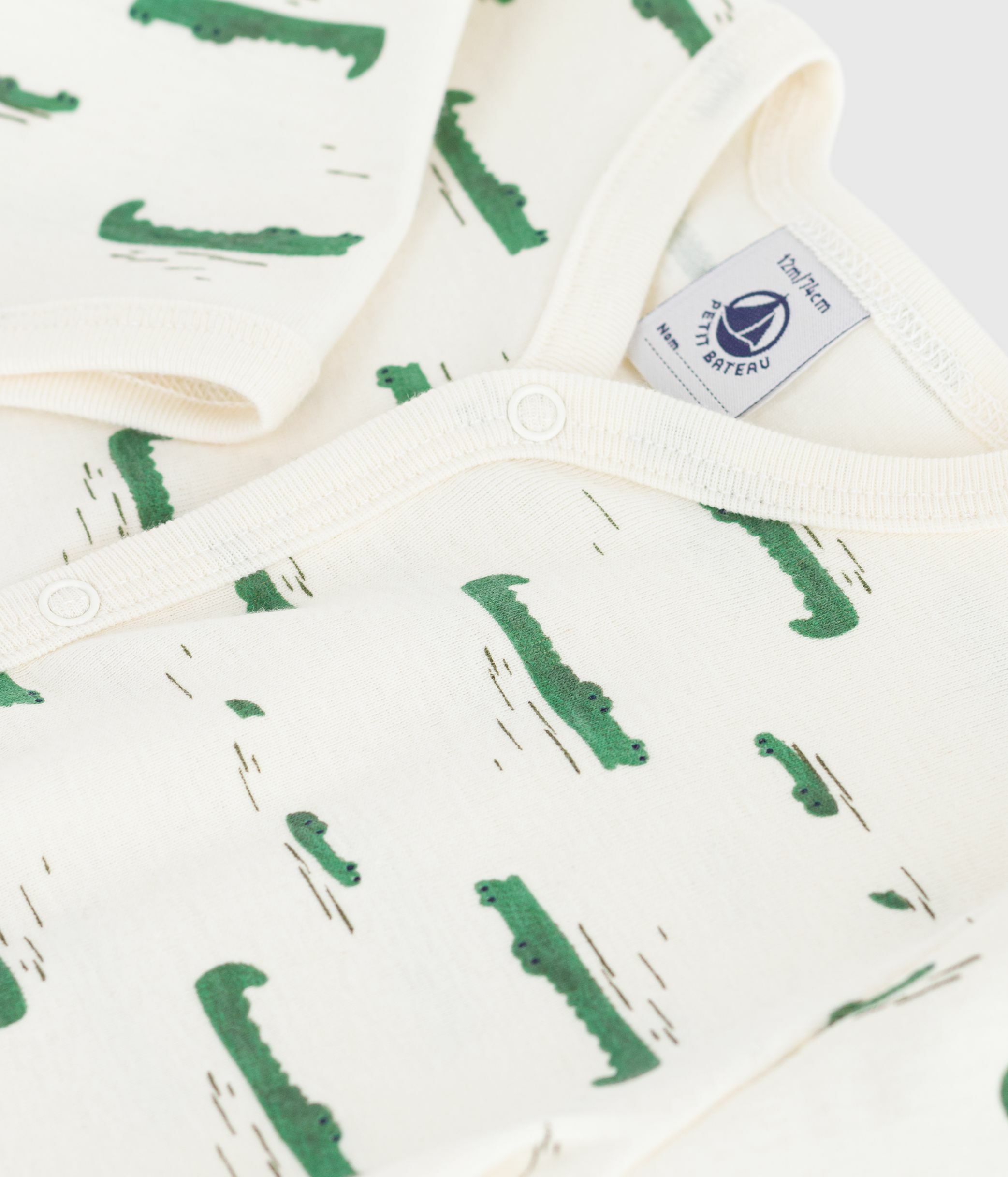Babies' footless printed cotton pyjama suit