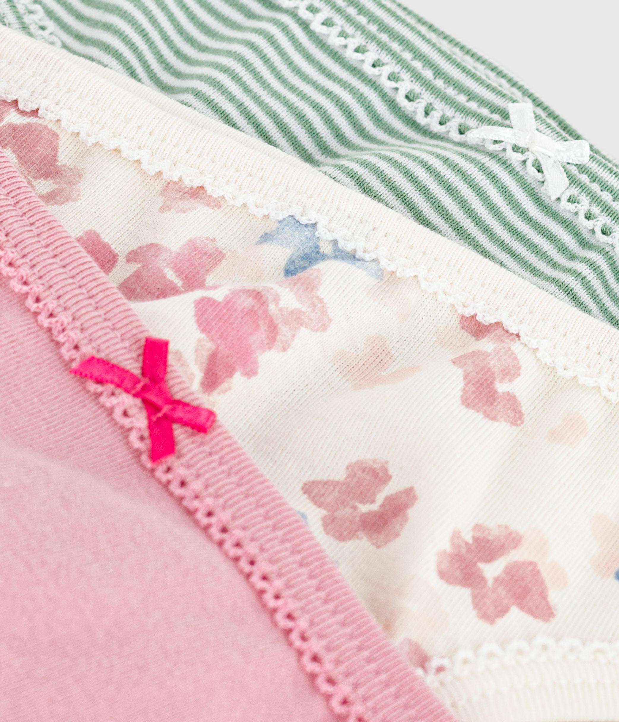 Pack of children's floral-print cotton pants