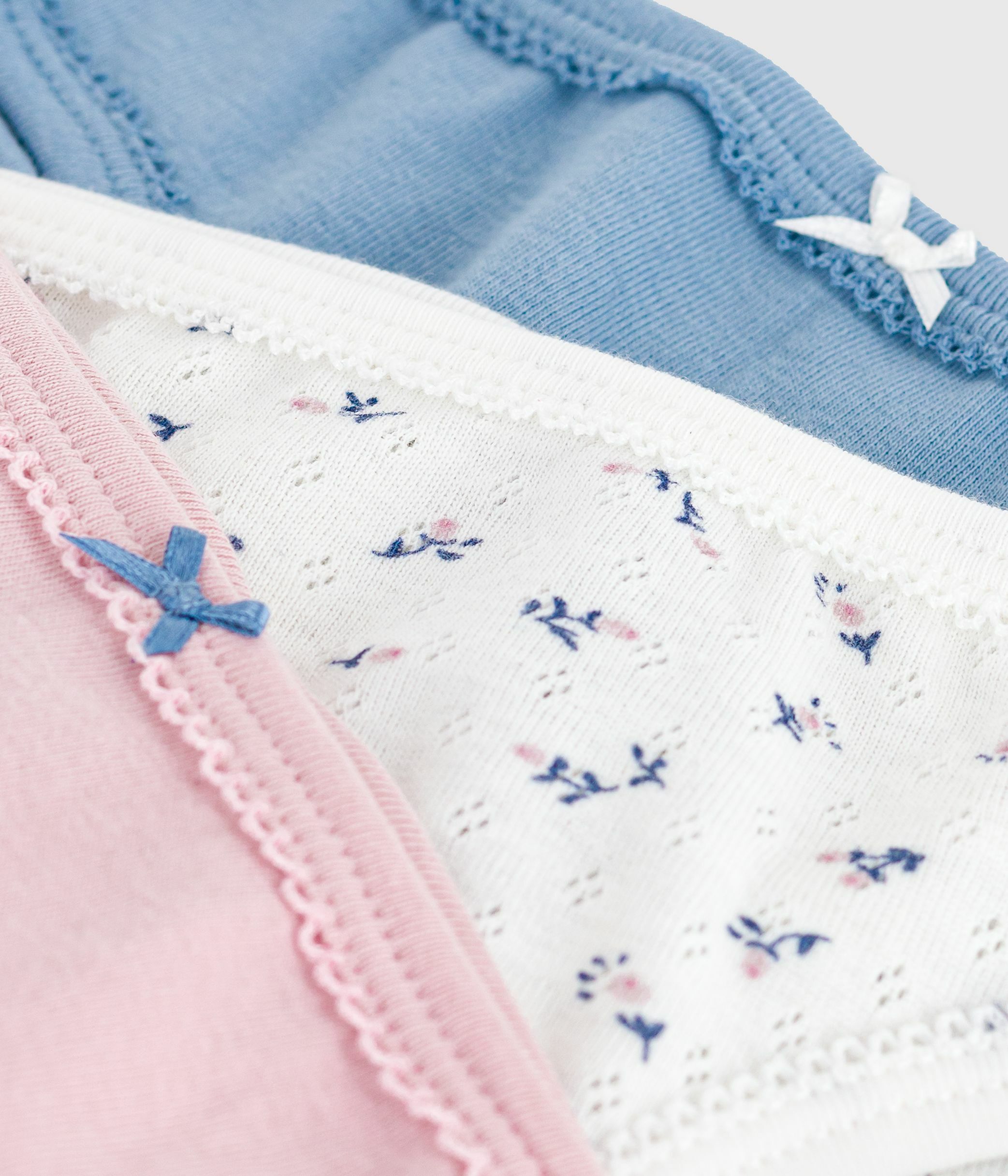 Pack of children's floral-print cotton pants