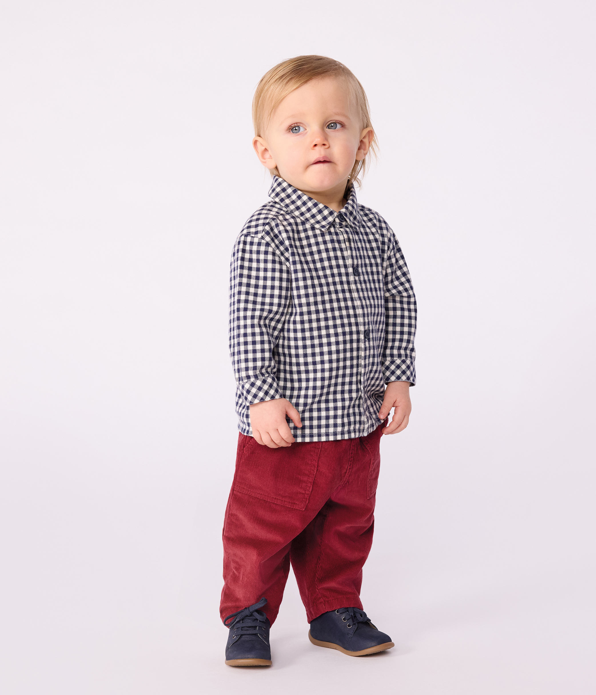 Babies' checked flannel shirt