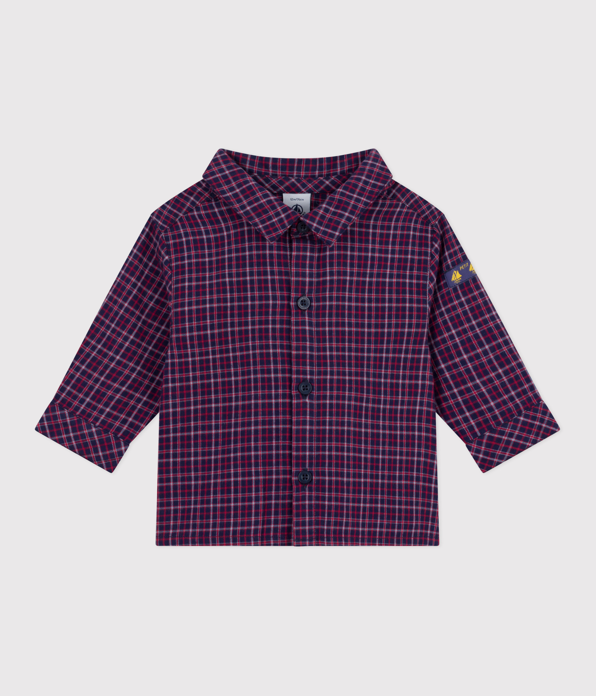 Babies' checked flannel shirt