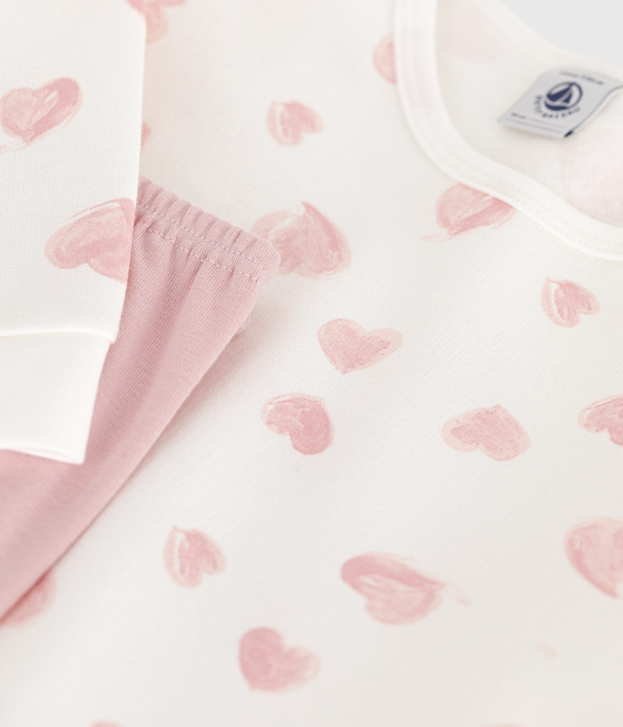 Children's heart print brushed fleece nightdress and leggings