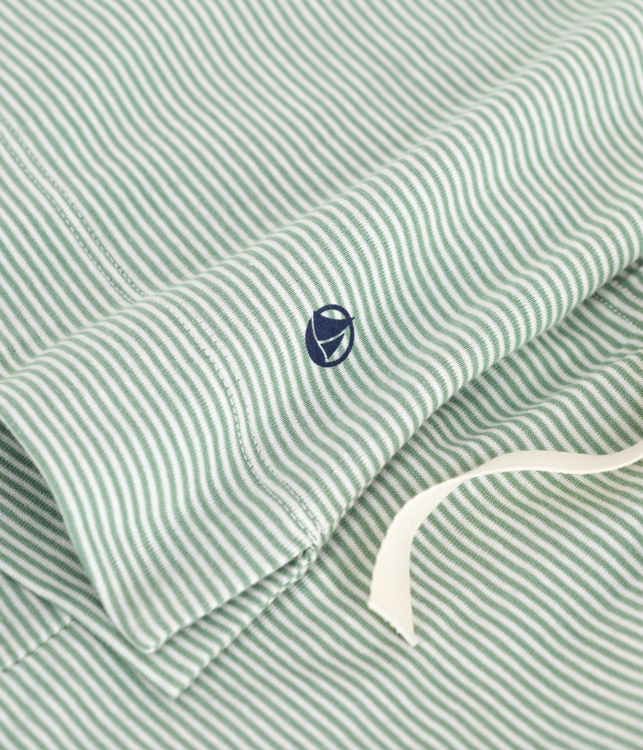 Women's short stripy cotton pyjamas