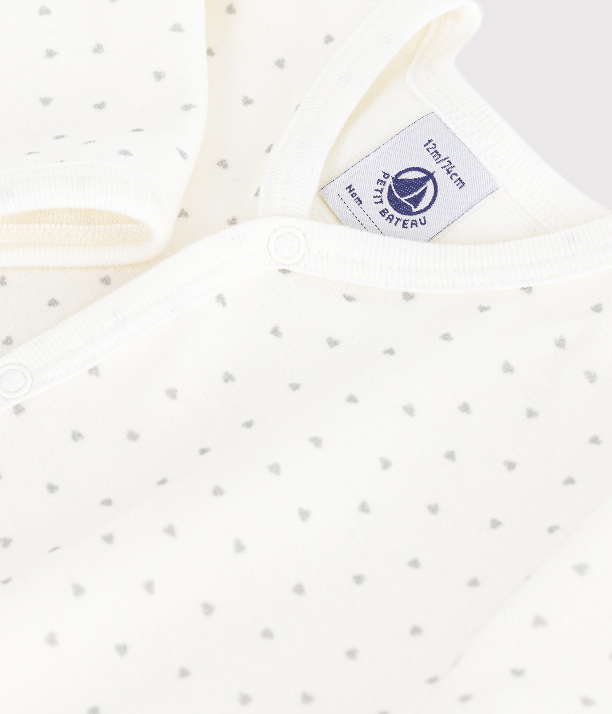 Babies' little heart-print velour pyjama suit