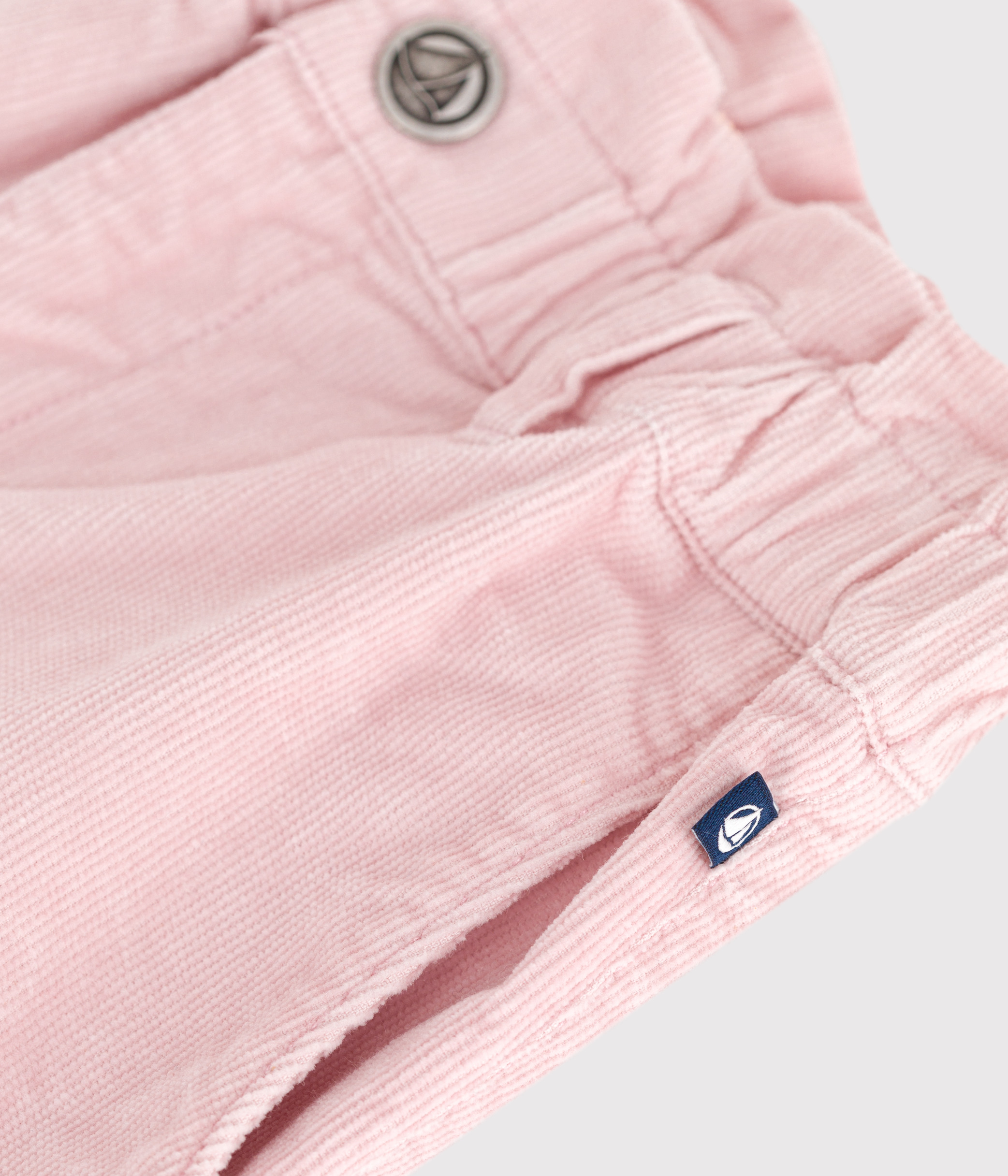 Girls' plain corduroy trousers