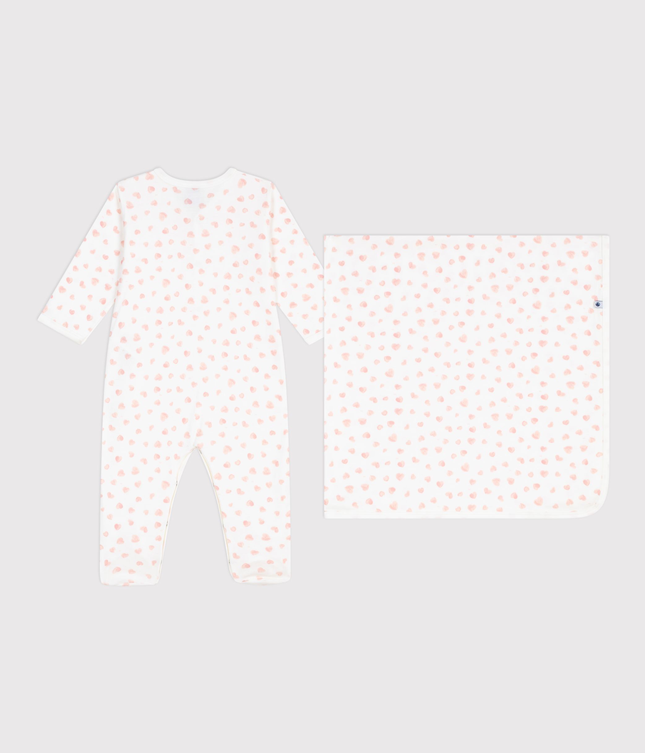 Babies' floral-print cotton gift set