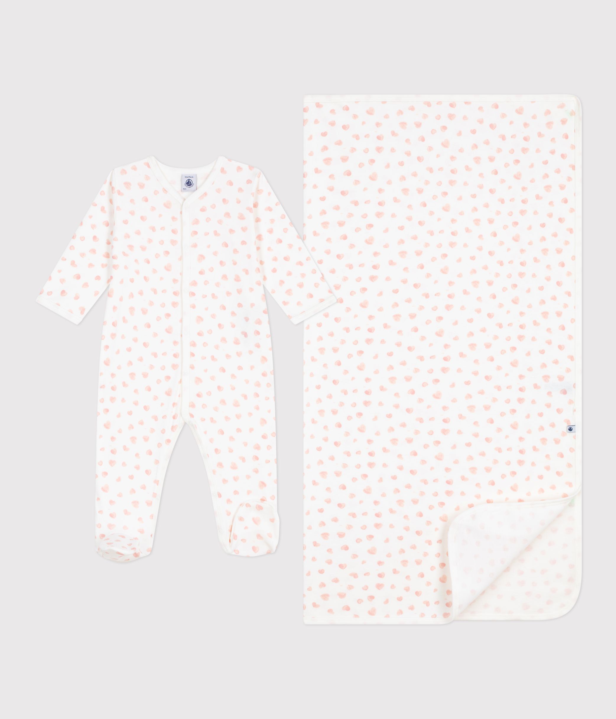 Babies' floral-print cotton gift set