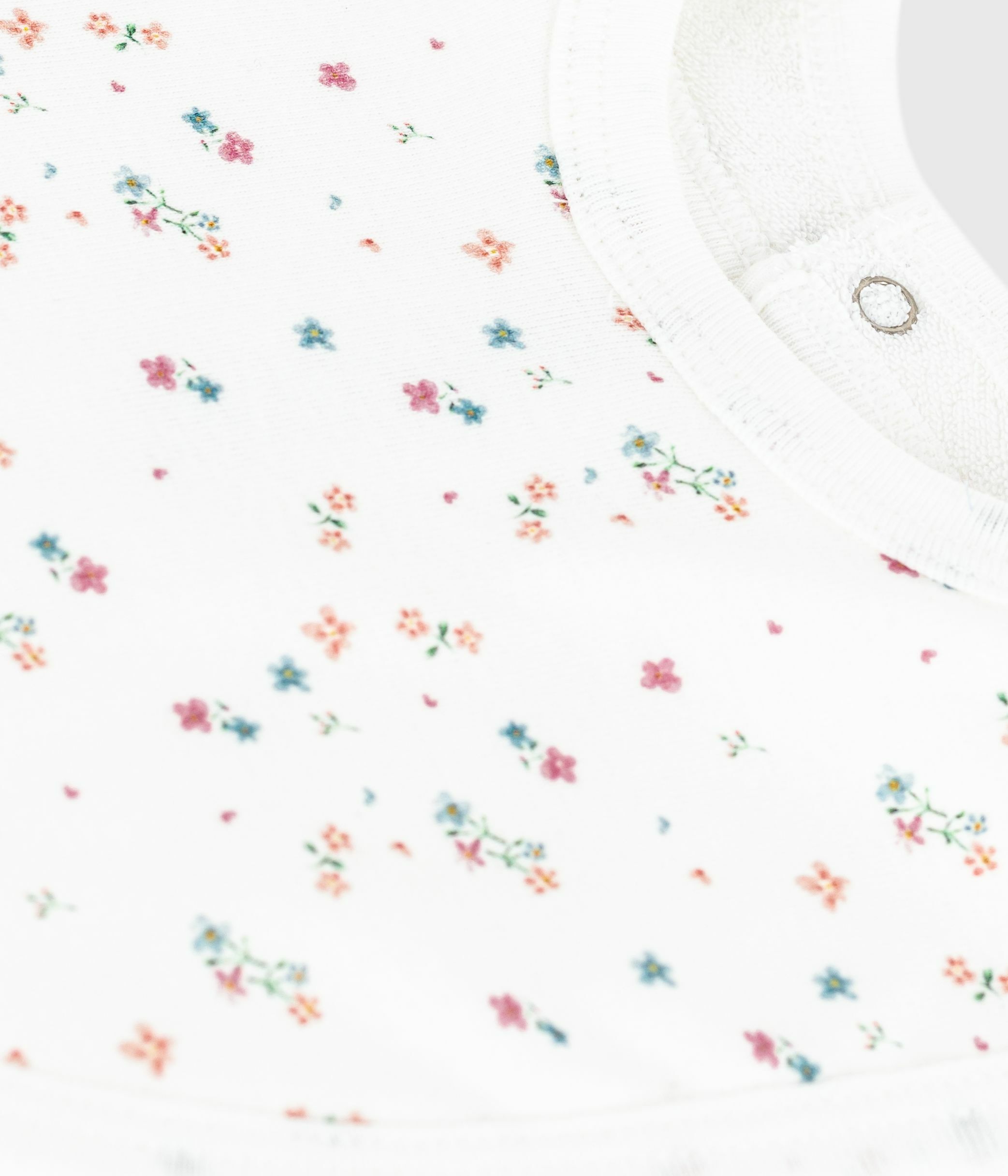 Newborn babies' floral-print cotton bib