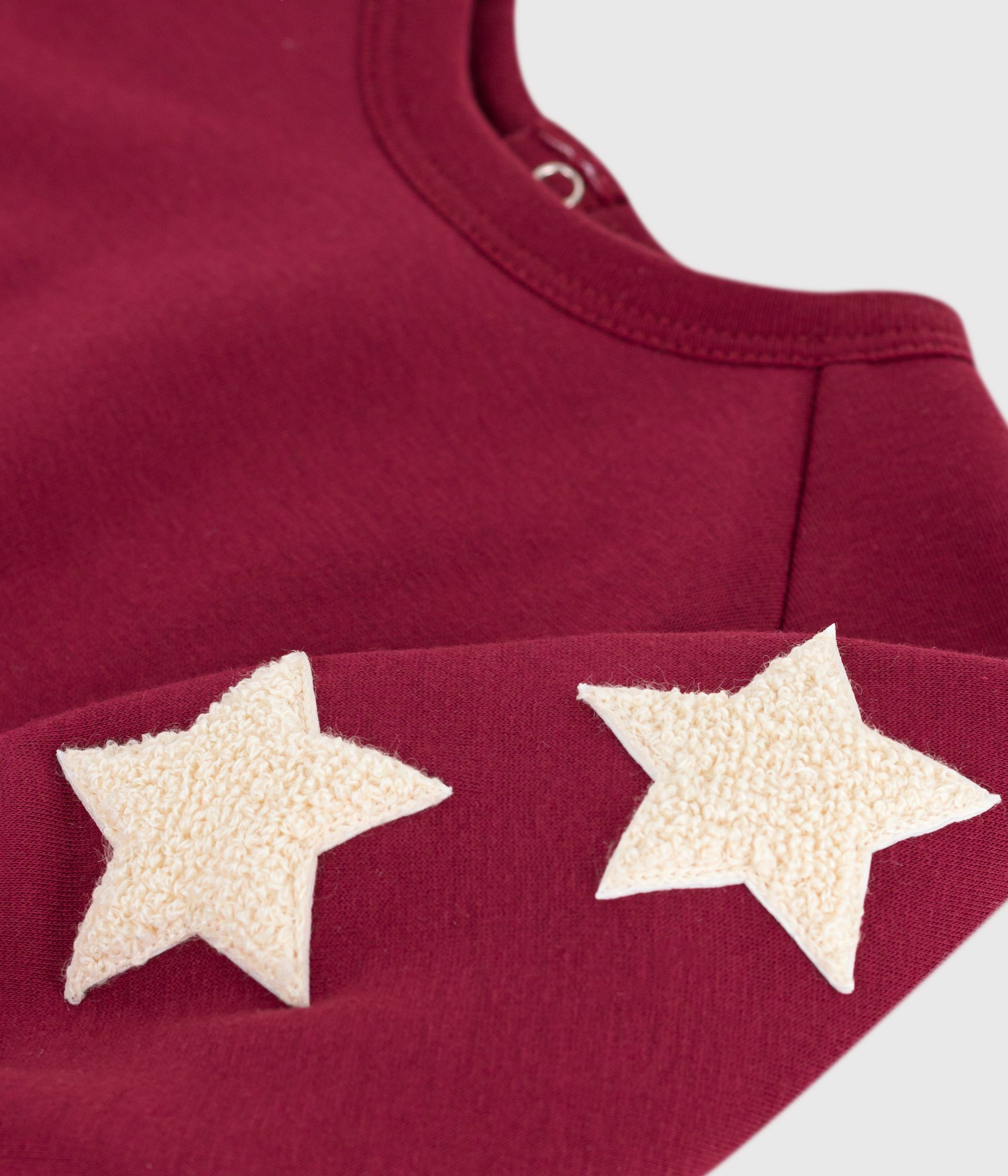 Babies' soft, warm, star-patterned cotton sweatshirt