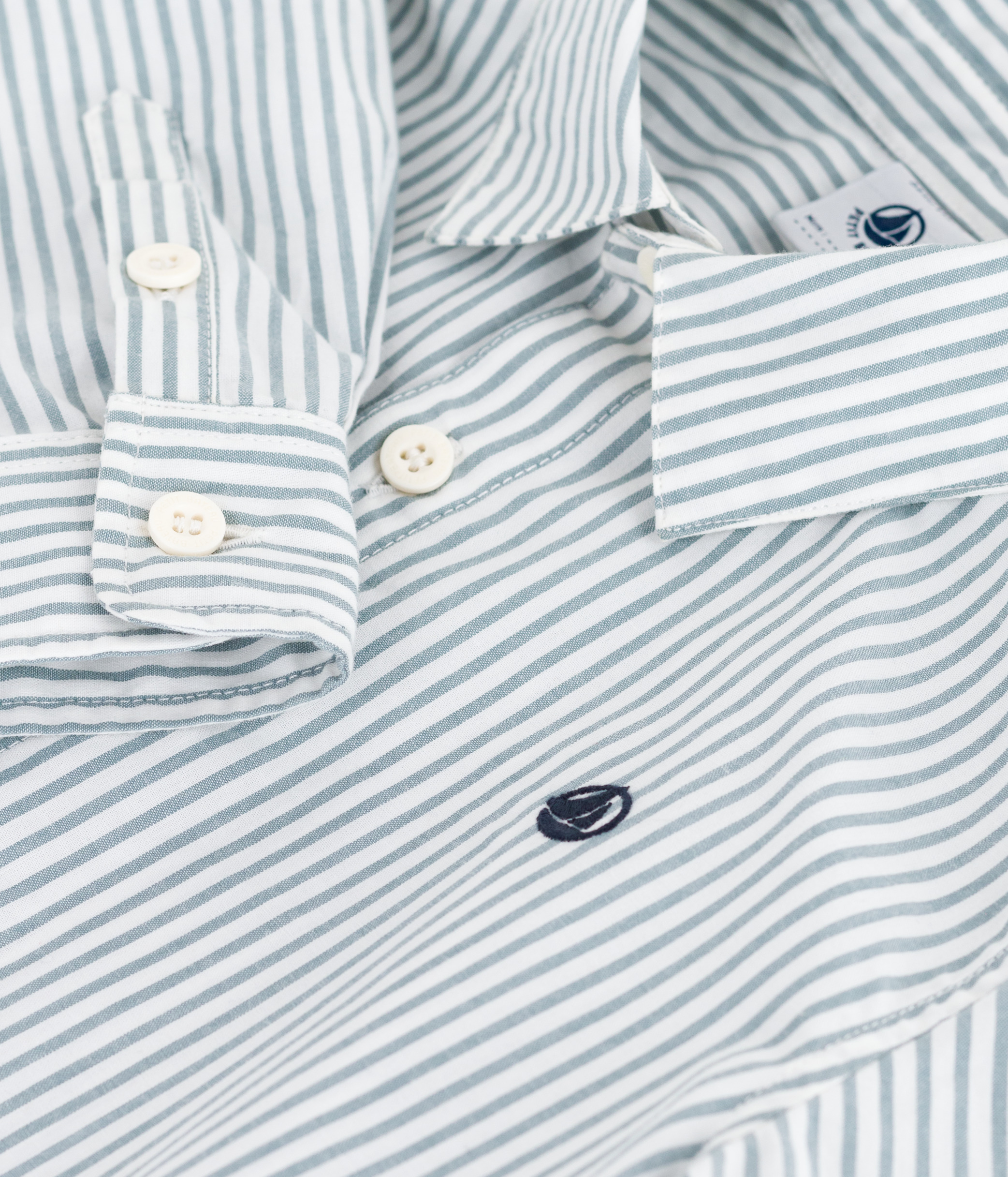 Children's stripy cotton shirt