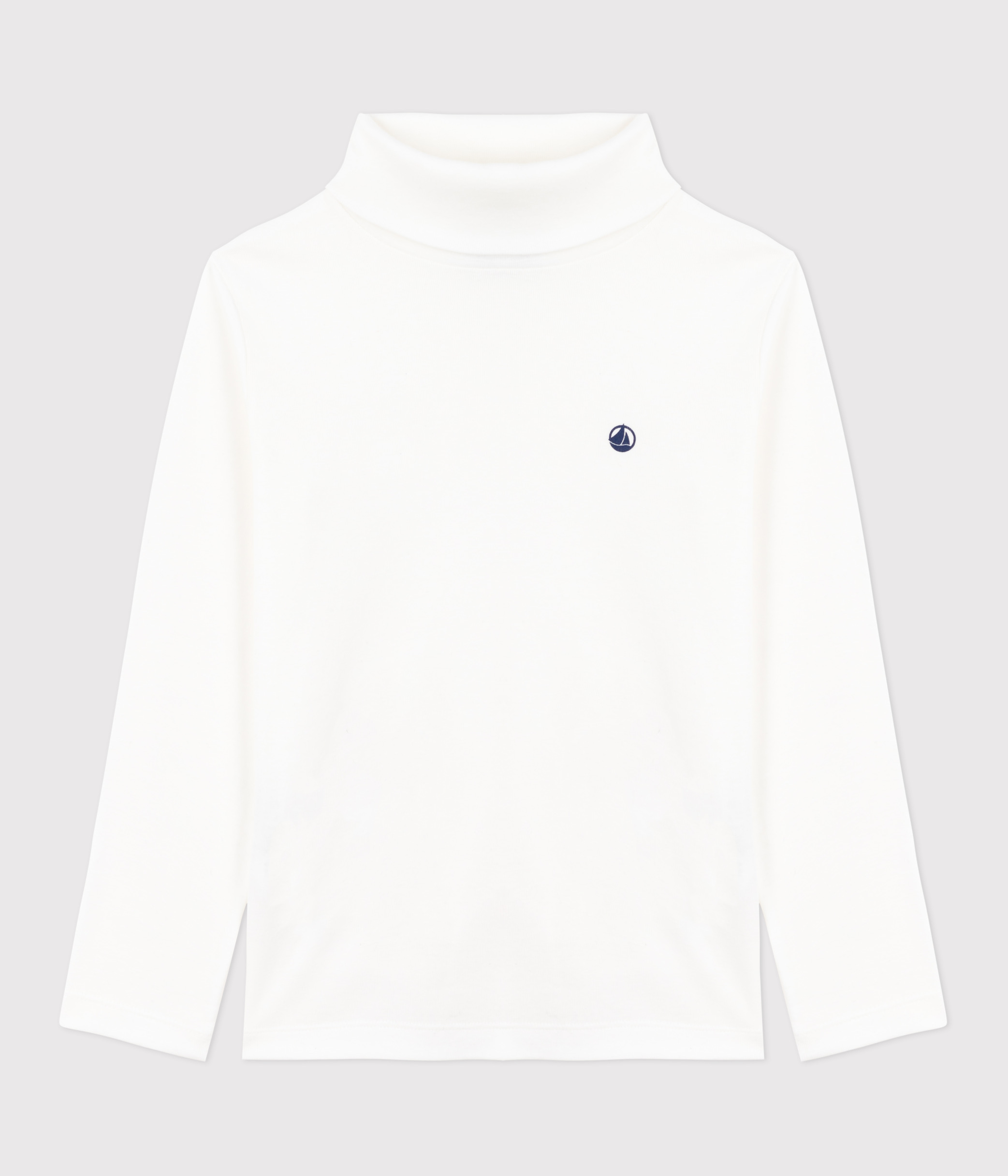 Children's plain cotton rollneck top