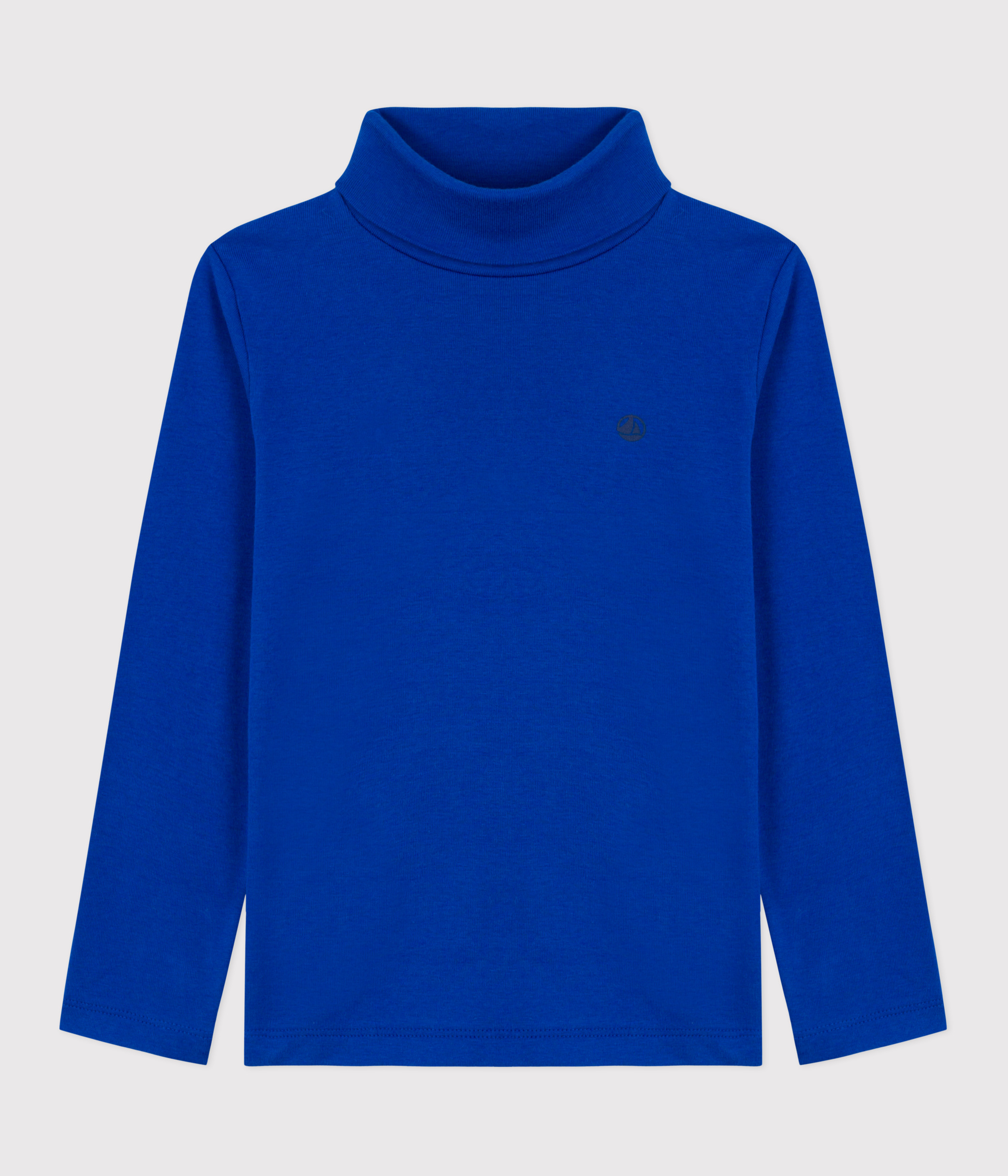 Children's plain cotton rollneck top