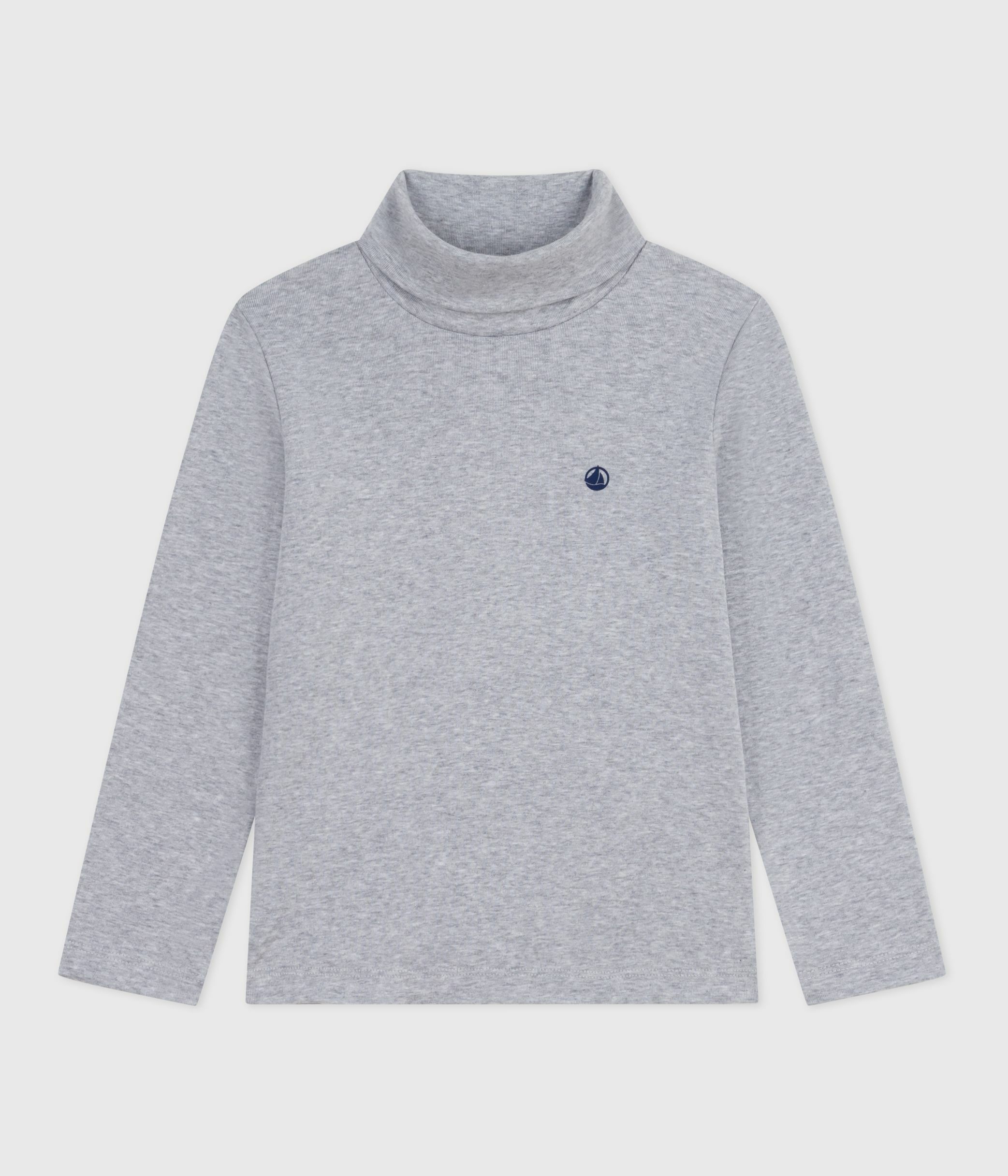 Children's plain cotton rollneck top