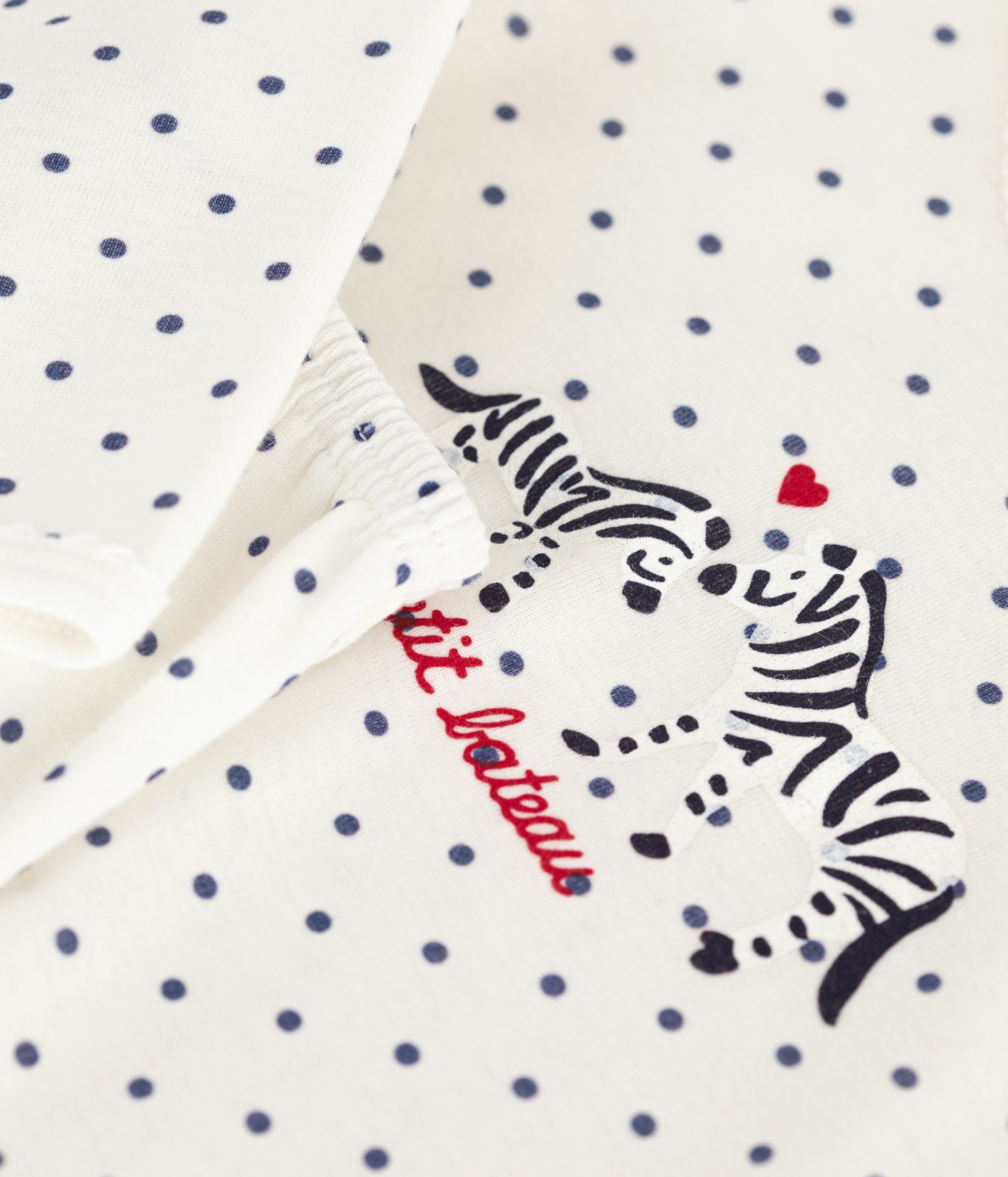 Children's spotty printed cotton pyjamas