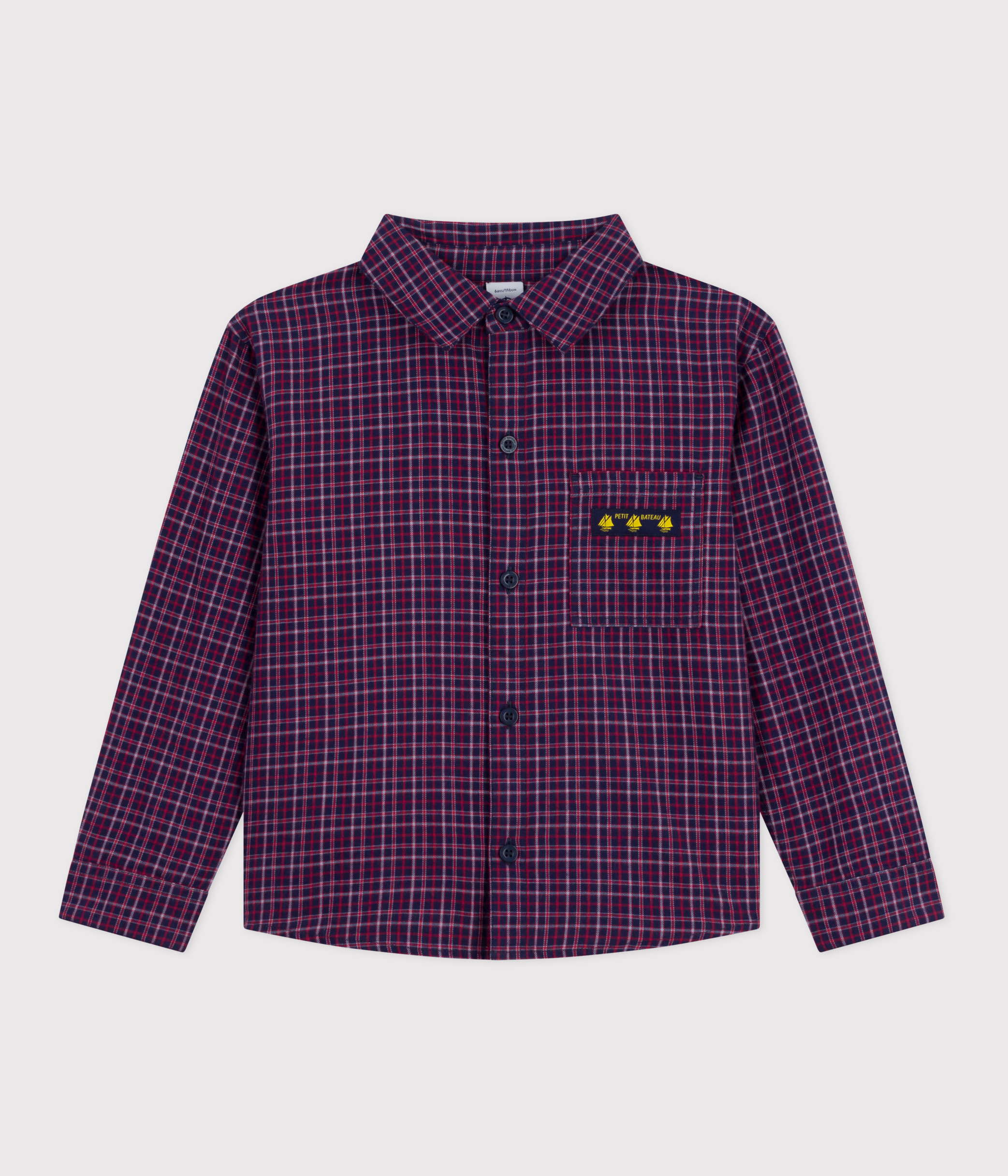 Children's checked flannel shirt