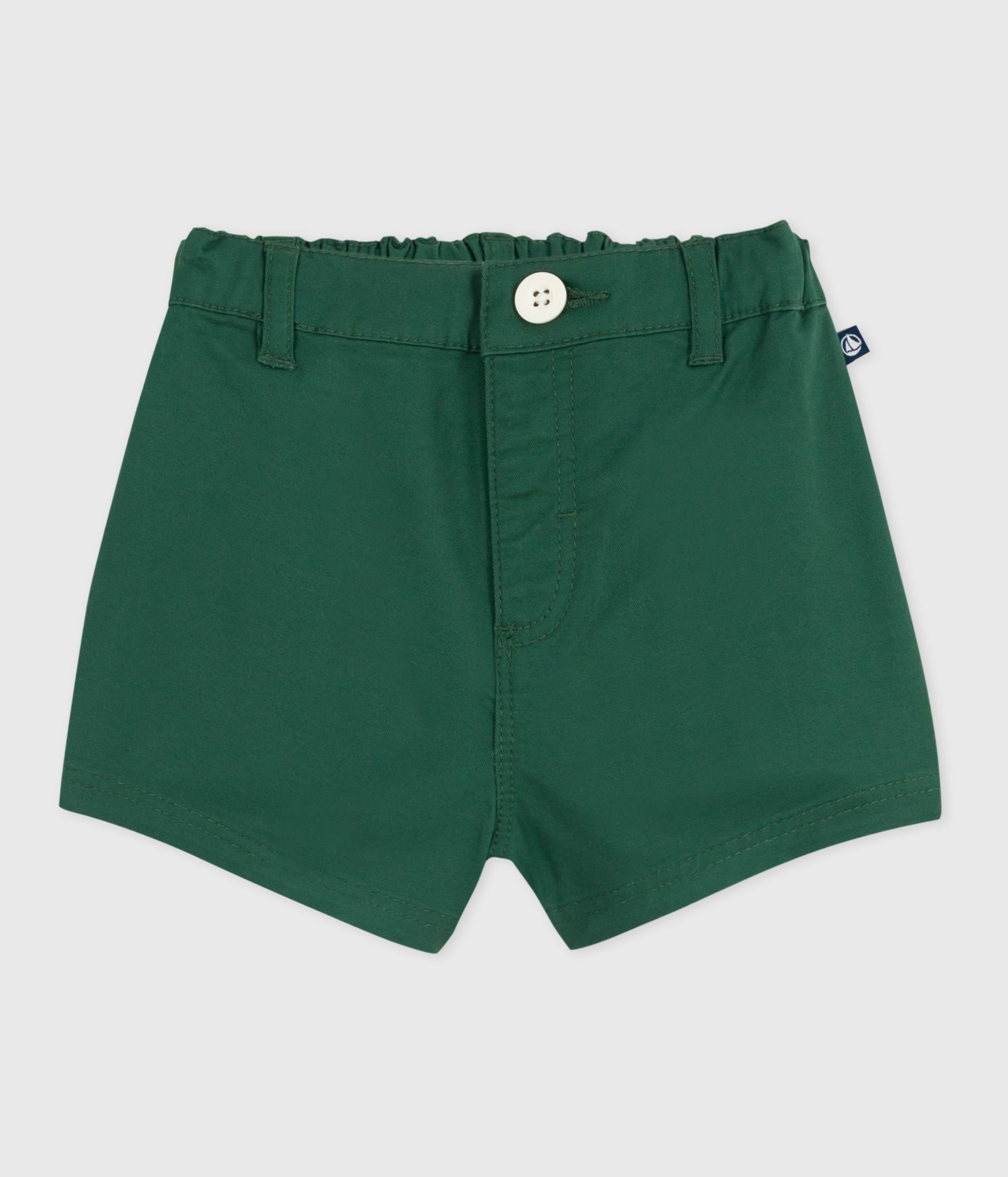 Baby shorts in plain cotton serge