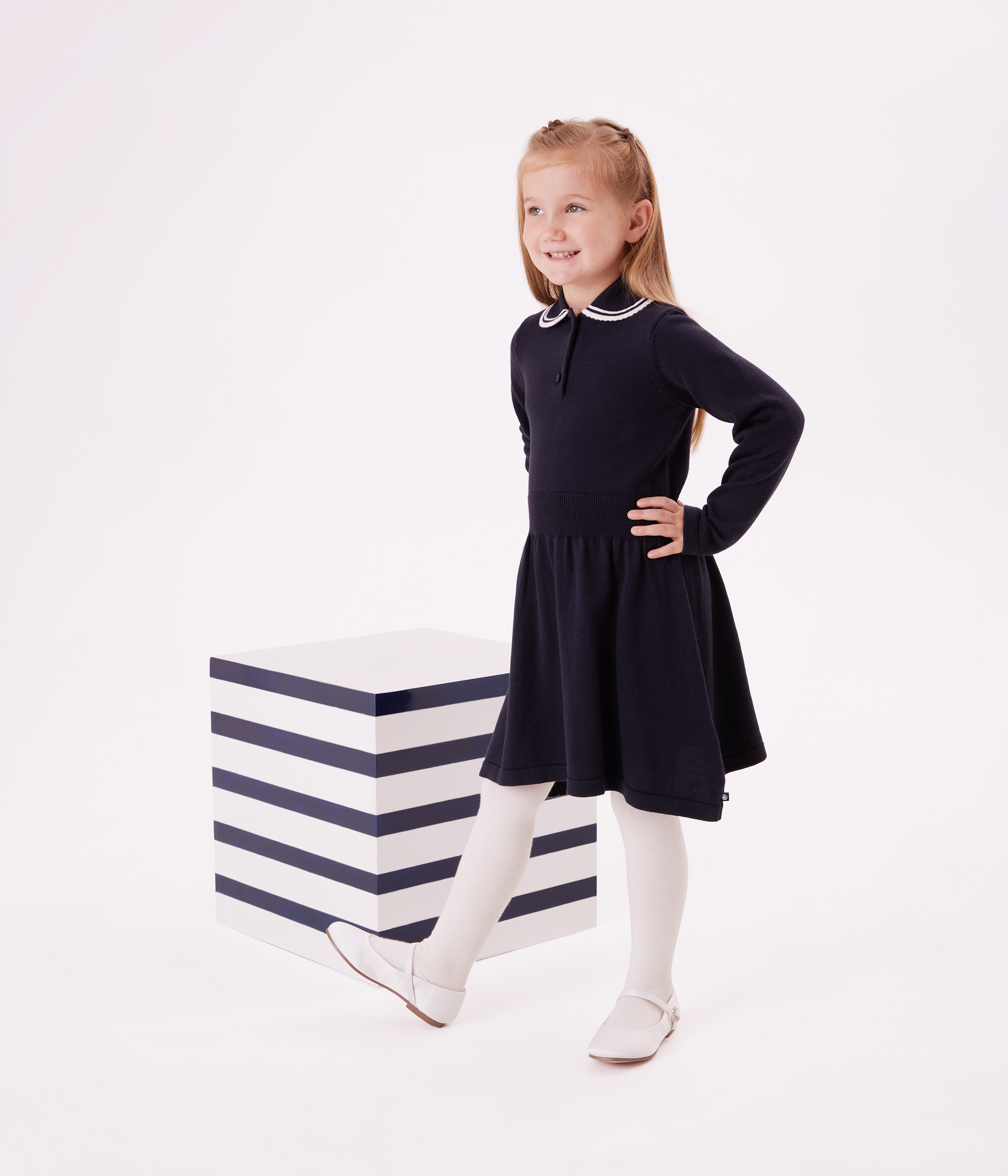 Children's long-sleeved cotton dress