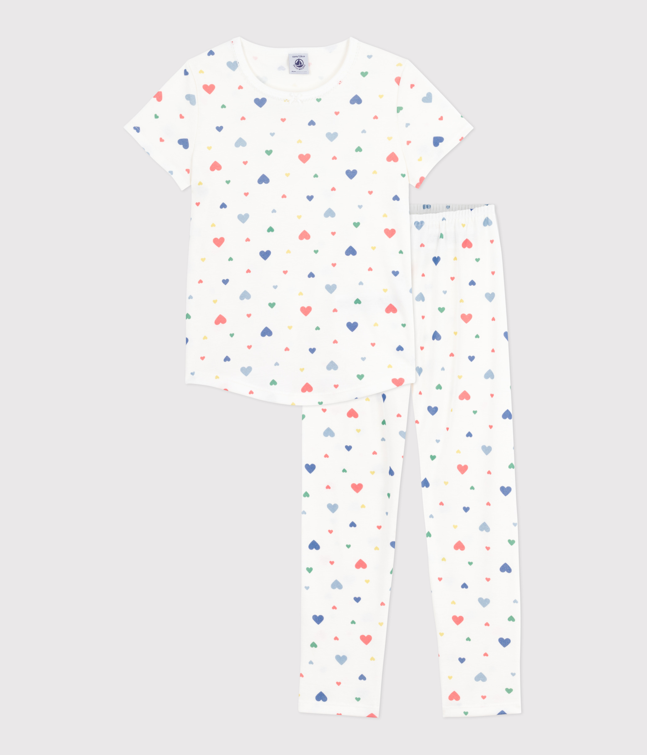 Children's printed pyjamas with short sleeves and long legs
