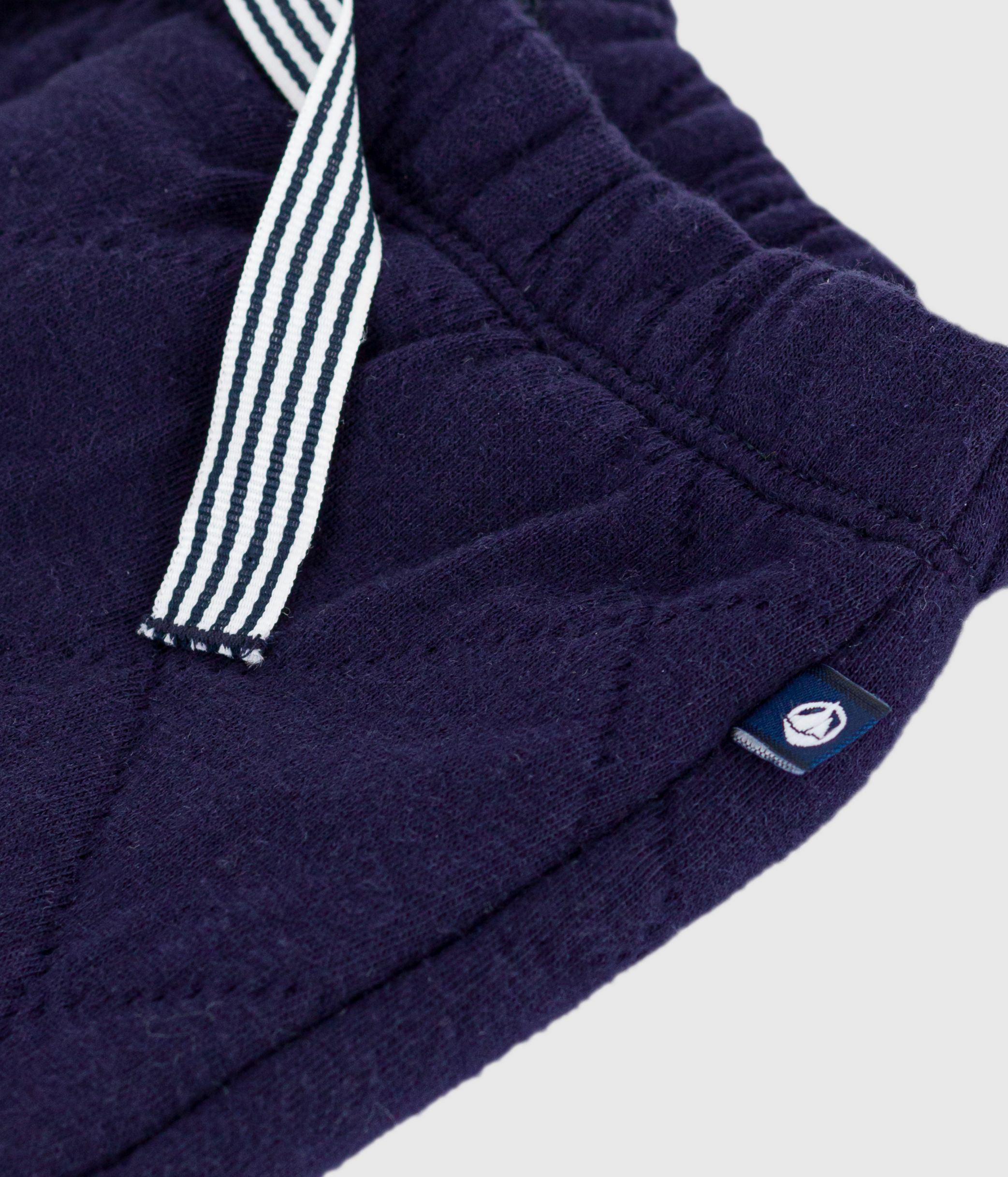 Babies' plain thick cotton trousers