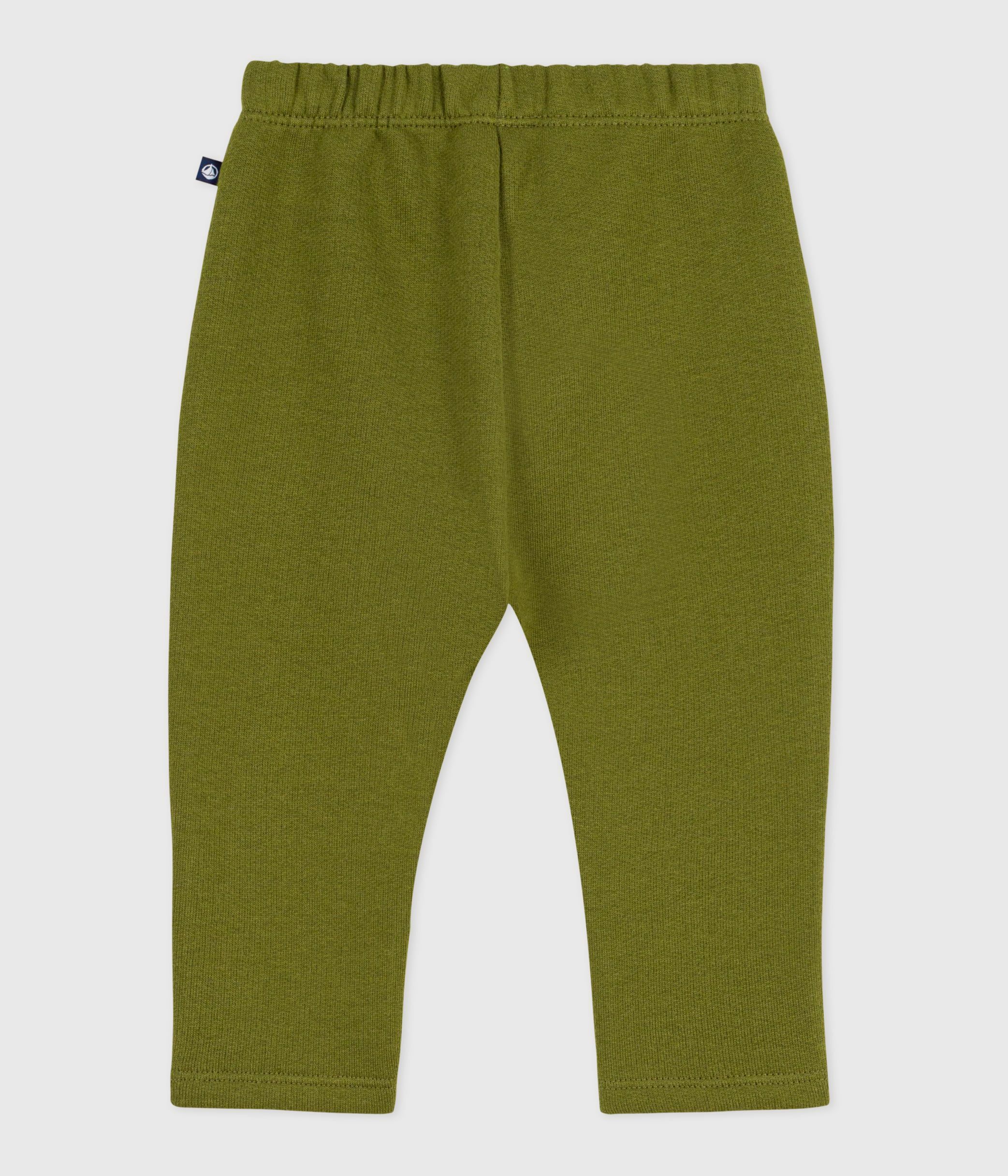 Babies' plain cotton trousers