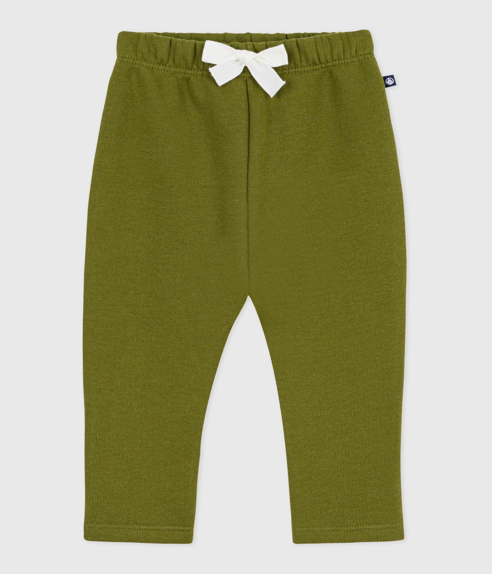 Babies' plain cotton trousers