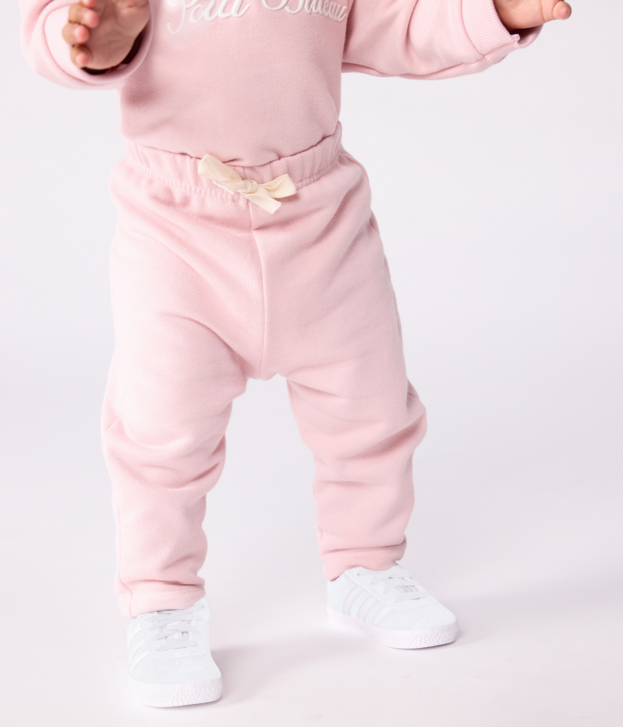 Babies' plain cotton trousers