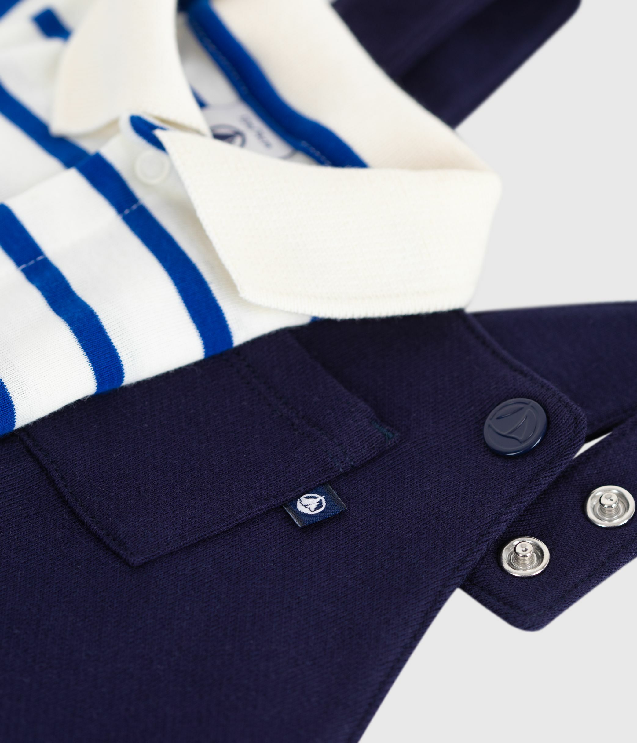 Babies' cotton gift set: dungarees and a body