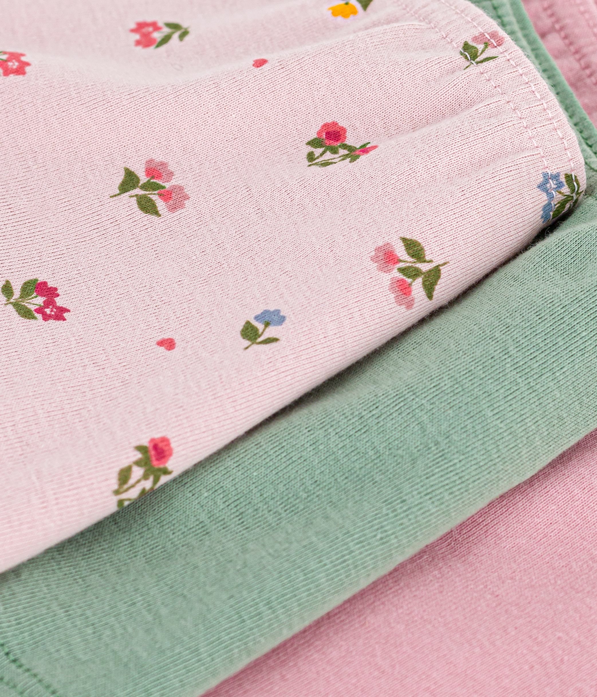Pack of floral-print cotton shorties for children